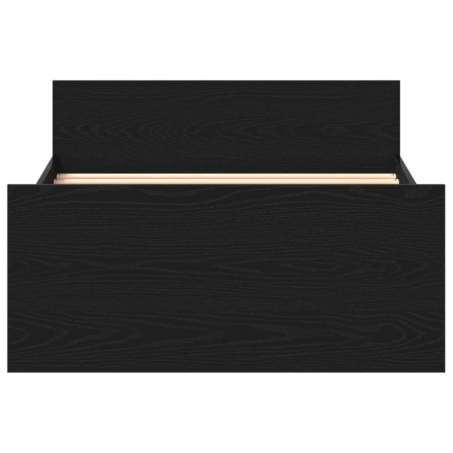 vidaXL Κρεβάτι με Κεφαλάρι Μαύρη Δρυς 80 x 200 cm Επεξεργασμένο Ξύλο