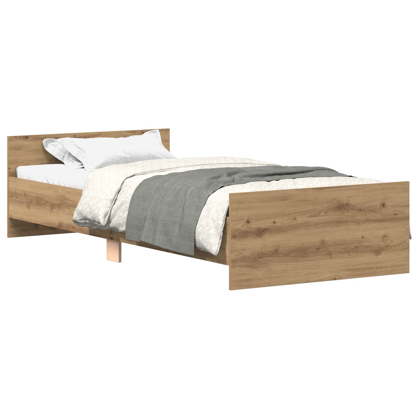 vidaXL Κρεβάτι με Κεφαλάρι Artisan Δρυς 80 x 200 cm Επεξεργασμένο Ξύλο