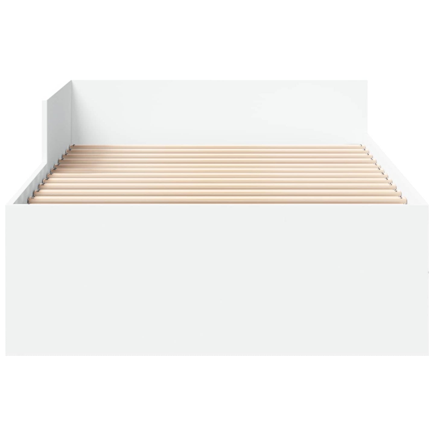 vidaXL Κρεβάτι με Κεφαλάρι Λευκό 80 x 200 cm Επεξεργασμένο Ξύλο