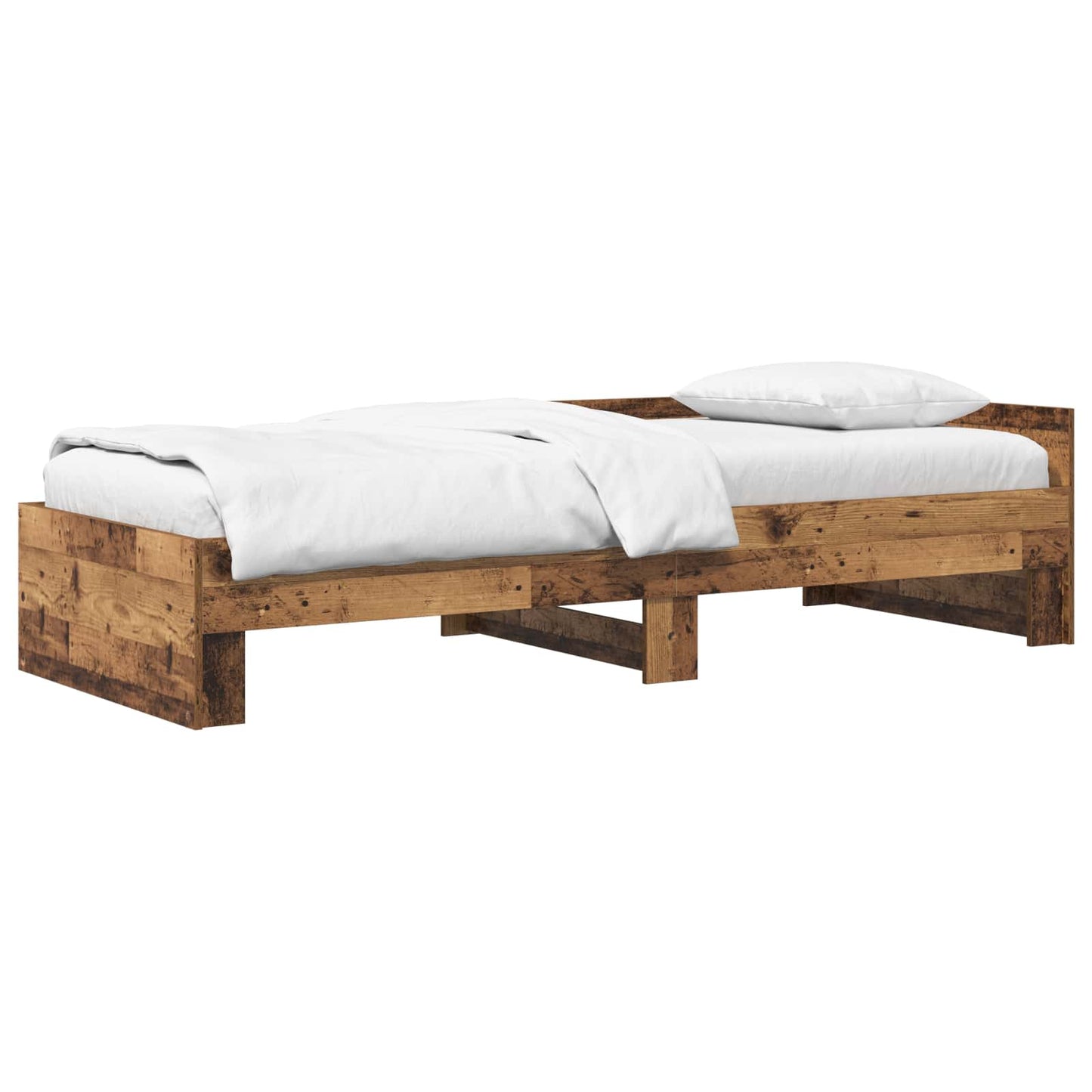 vidaXL Κρεβάτι με Κεφαλάρι Παλαιωμένο ξύλο 80 x 200 cm