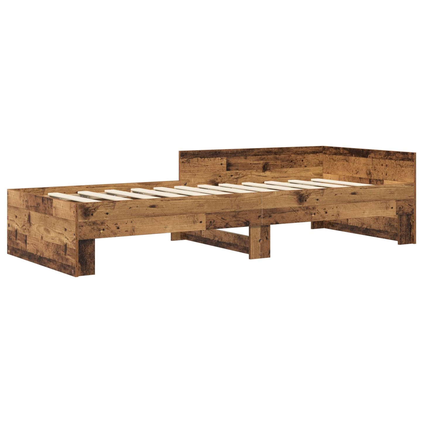 vidaXL Κρεβάτι με Κεφαλάρι Παλαιωμένο ξύλο 80 x 200 cm