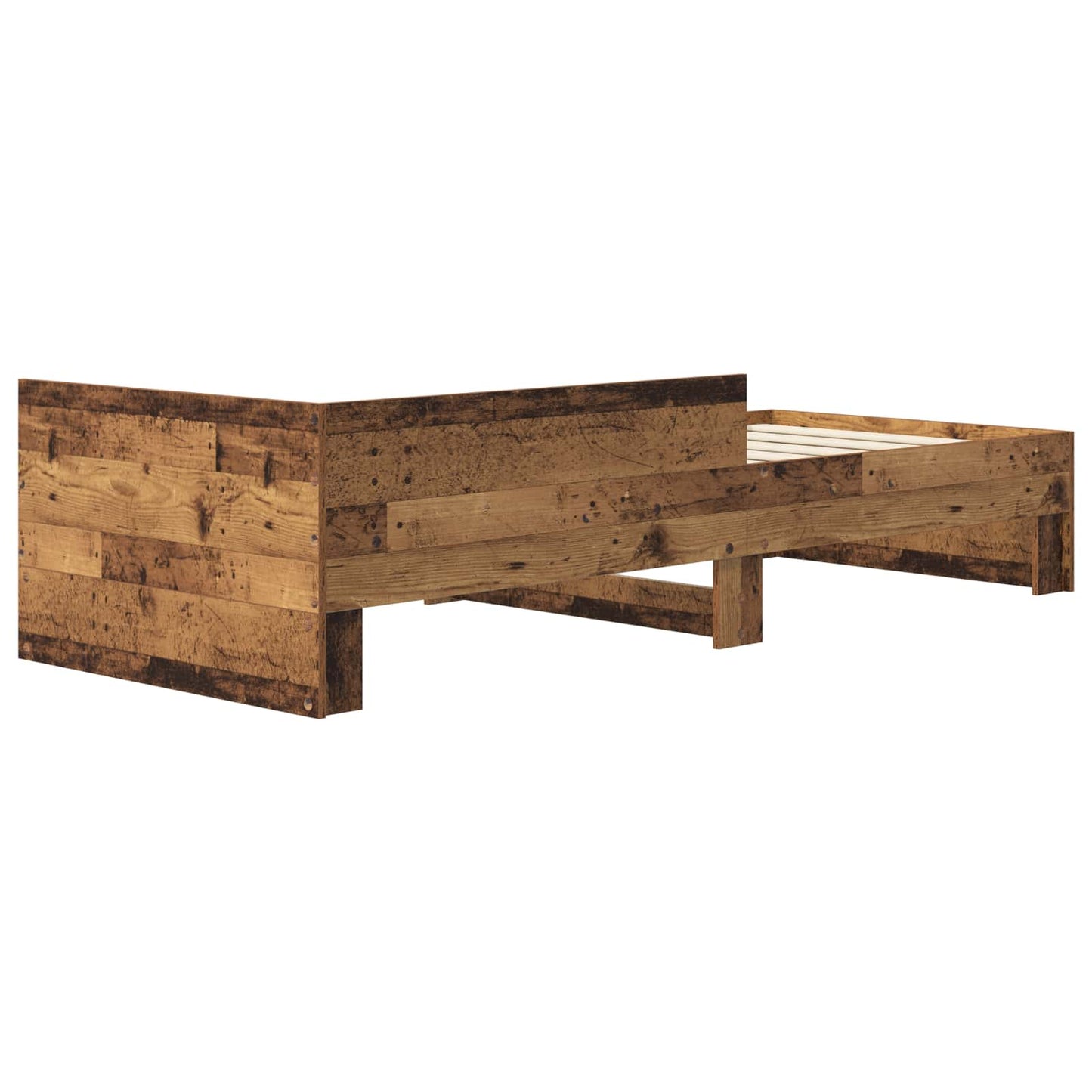 vidaXL Κρεβάτι με Κεφαλάρι Παλαιωμένο ξύλο 80 x 200 cm