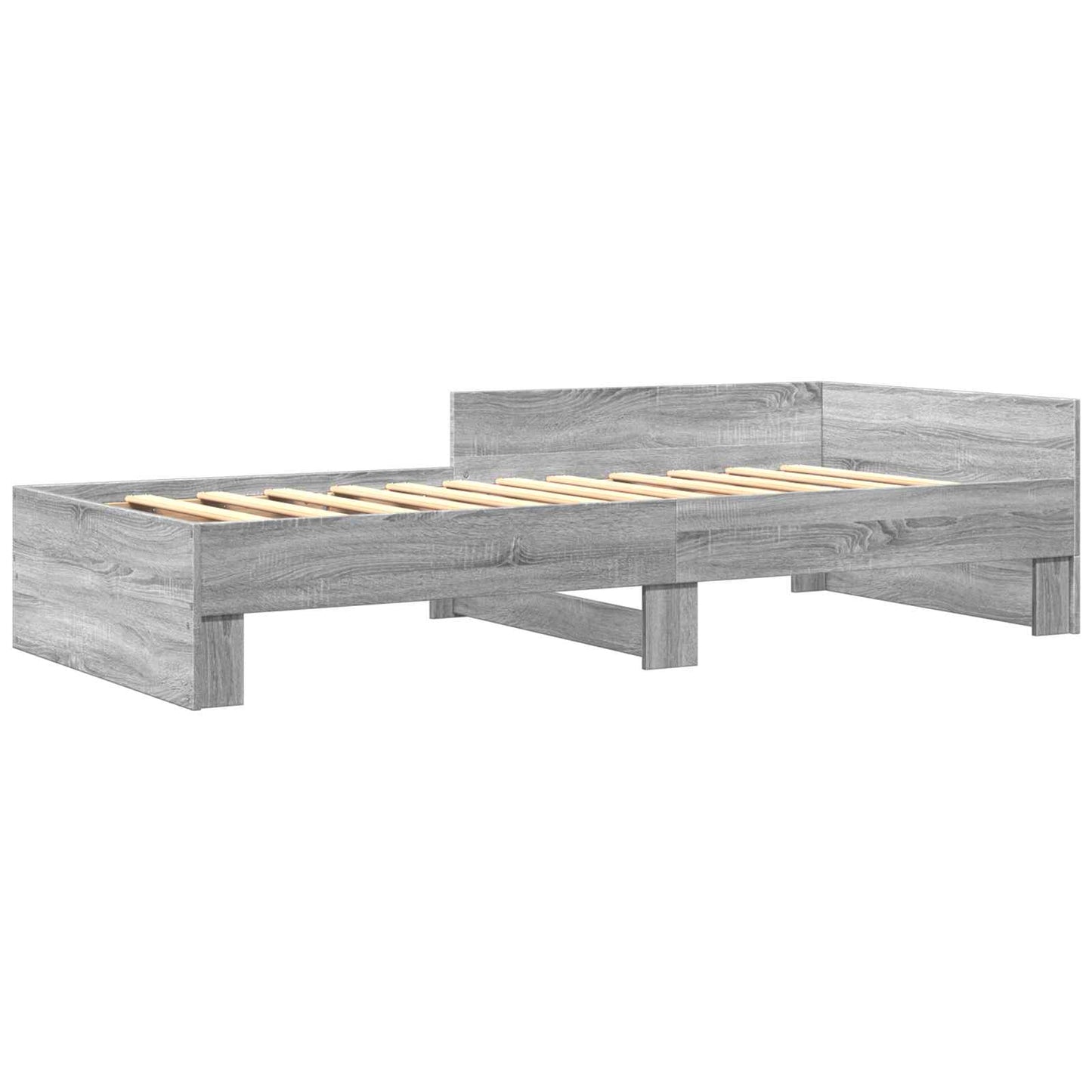 vidaXL Κρεβάτι με Κεφαλάρι Γκρι Sonoma 80 x 200 cm Επεξεργασμένο Ξύλο