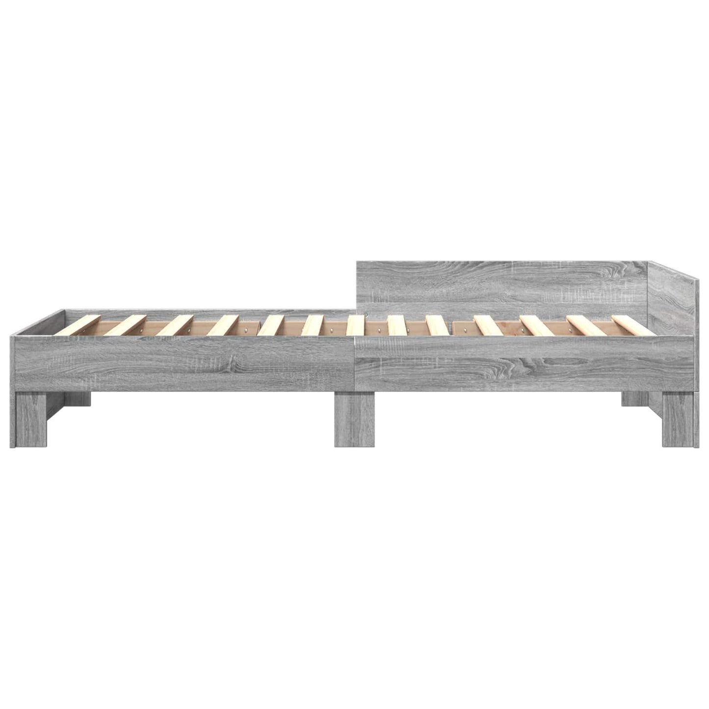 vidaXL Κρεβάτι με Κεφαλάρι Γκρι Sonoma 80 x 200 cm Επεξεργασμένο Ξύλο