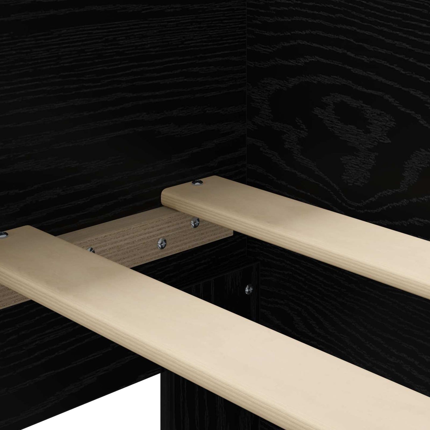 vidaXL Κρεβάτι με Κεφαλάρι Μαύρη Δρυς 80 x 200 cm Επεξεργασμένο Ξύλο