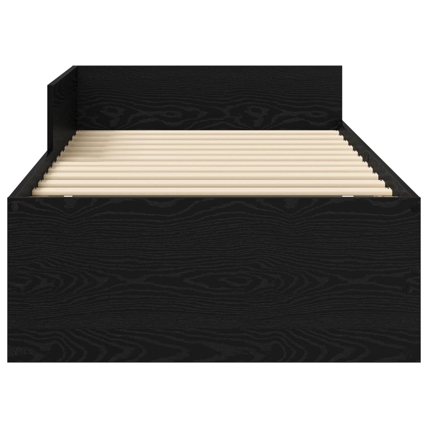 vidaXL Κρεβάτι με Κεφαλάρι Μαύρη Δρυς 80 x 200 cm Επεξεργασμένο Ξύλο