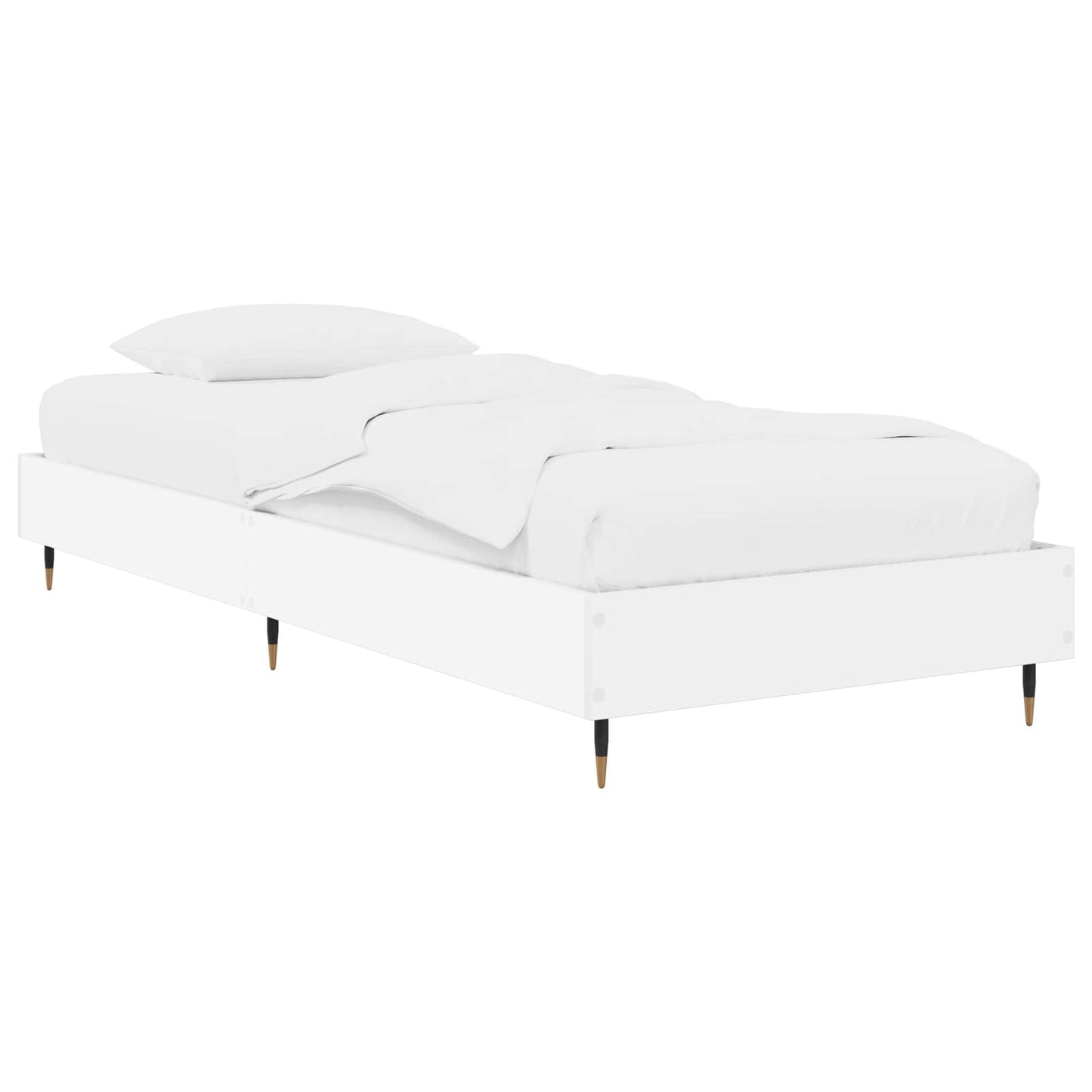 vidaXL Σκελετός Κρεβατιού Λευκό 80 x 200 cm Επεξεργασμένο Ξύλο