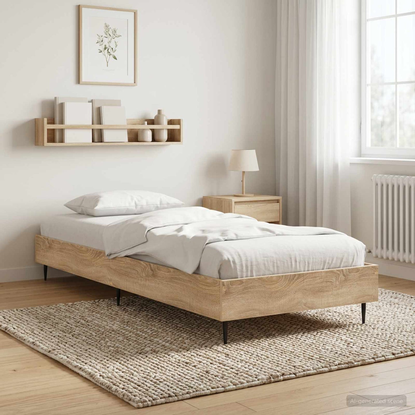 vidaXL Σκελετός Κρεβατιού Sonoma Δρυς 80 x 200 cm Επεξεργασμένο Ξύλο