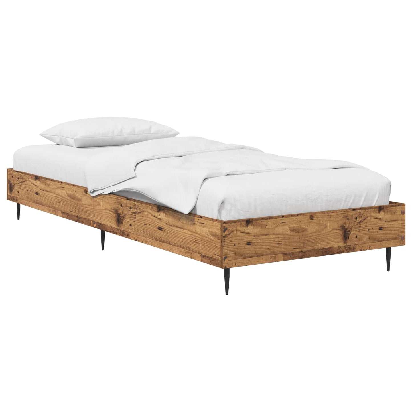 vidaXL Σκελετός Κρεβατιού Παλαιωμένο ξύλο 80 x 200 cm