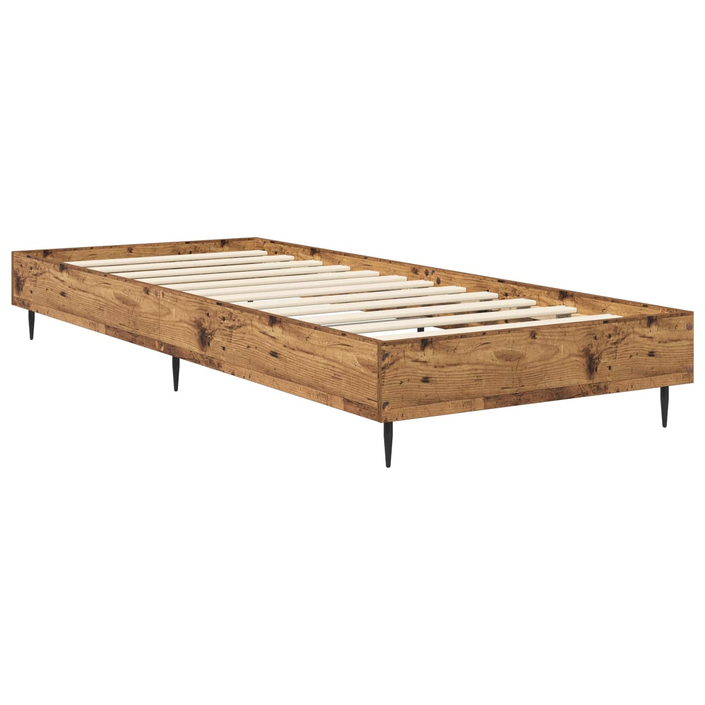 vidaXL Σκελετός Κρεβατιού Παλαιωμένο ξύλο 80 x 200 cm