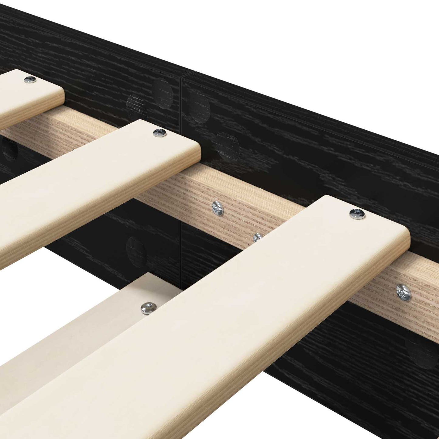 vidaXL Σκελετός Κρεβατιού Μαύρη Δρυς 80 x 200 cm Επεξεργασμένο Ξύλο