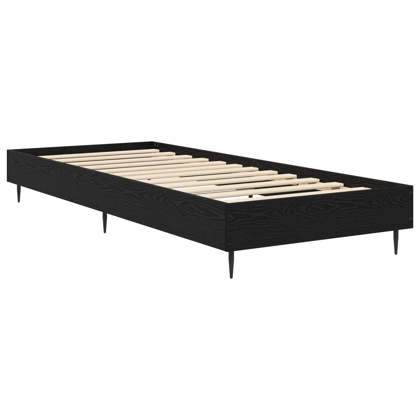 vidaXL Σκελετός Κρεβατιού Μαύρη Δρυς 80 x 200 cm Επεξεργασμένο Ξύλο