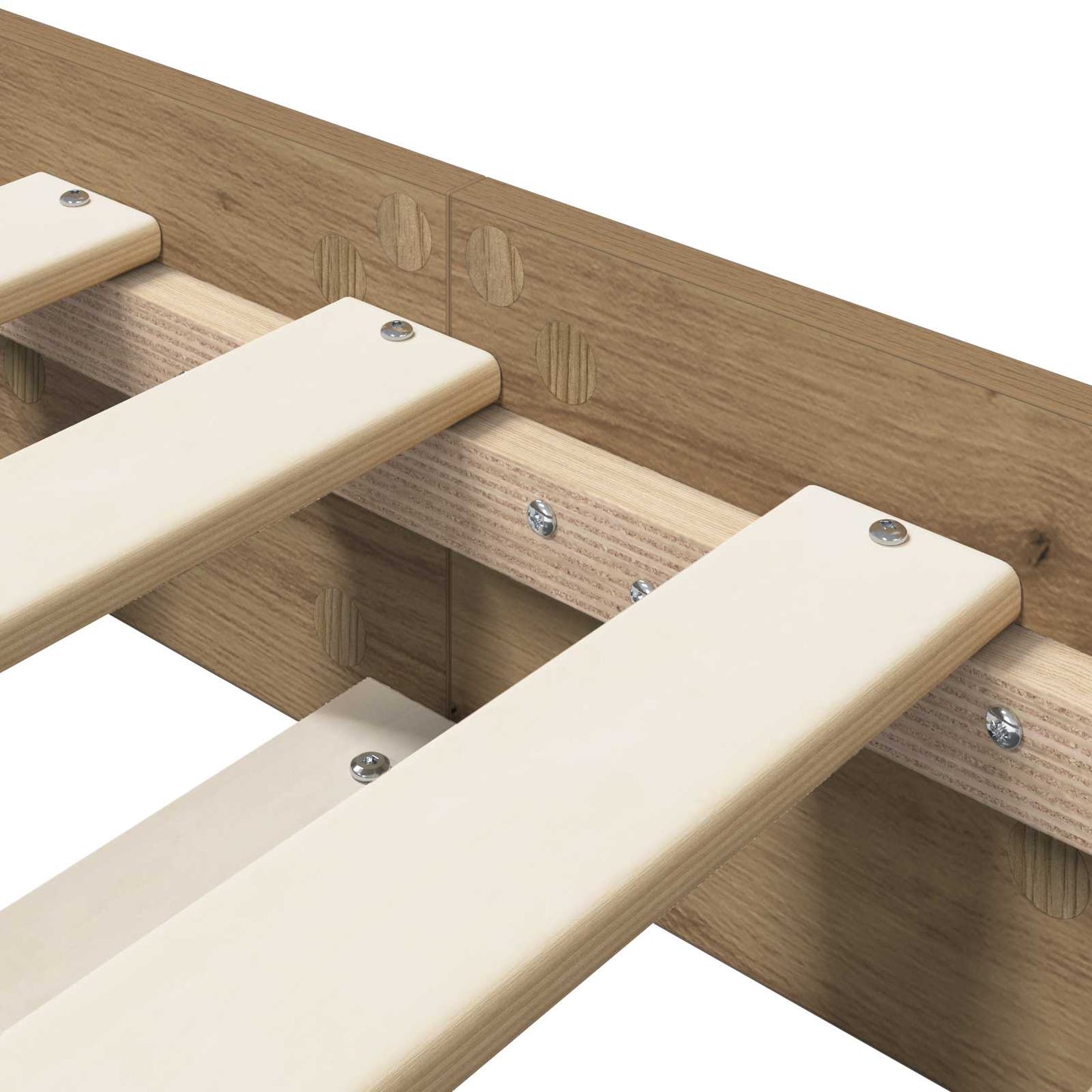 vidaXL Σκελετός Κρεβατιού Artisian Δρυς 80 x 200 cm Επεξεργασμένο Ξύλο