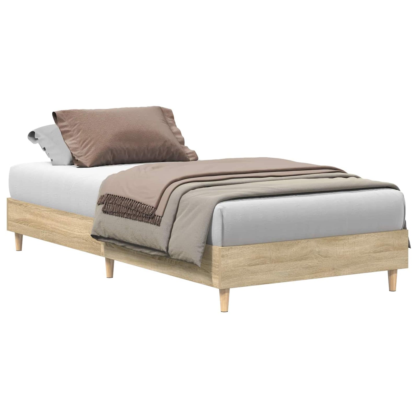 vidaXL Σκελετός Κρεβατιού Sonoma Δρυς 80 x 200 cm Επεξεργασμένο Ξύλο