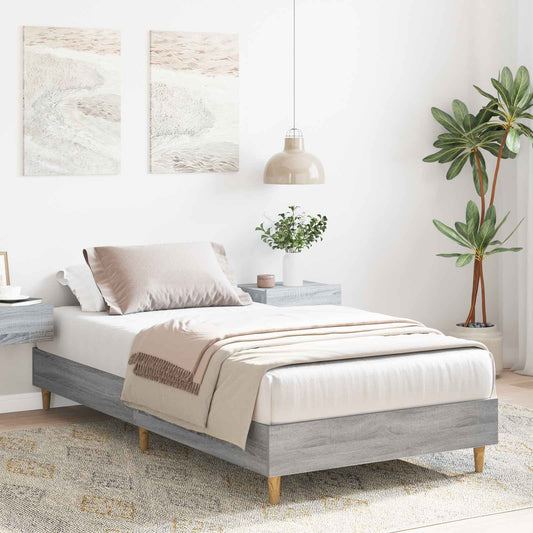 vidaXL Σκελετός Κρεβατιού Γκρι Sonoma 80 x 200 cm Επεξεργασμένο Ξύλο