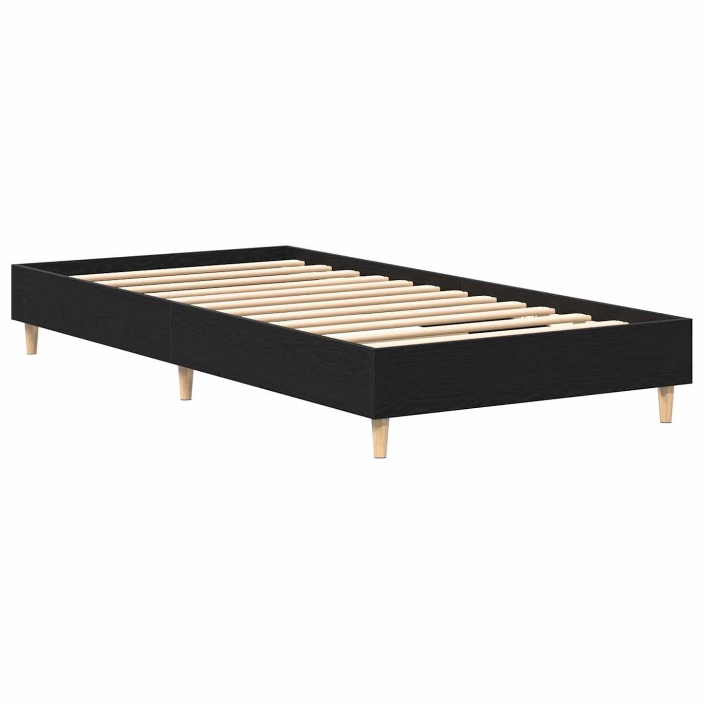vidaXL Σκελετός Κρεβατιού Μαύρη Δρυς 80 x 200 cm Επεξεργασμένο Ξύλο