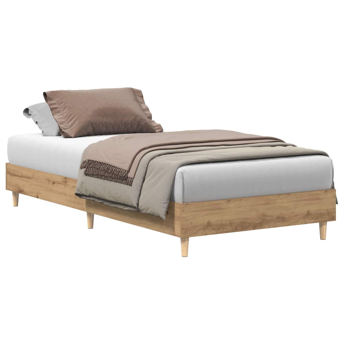 vidaXL Σκελετός Κρεβατιού Artisian Δρυς 80 x 200 cm Επεξεργασμένο Ξύλο