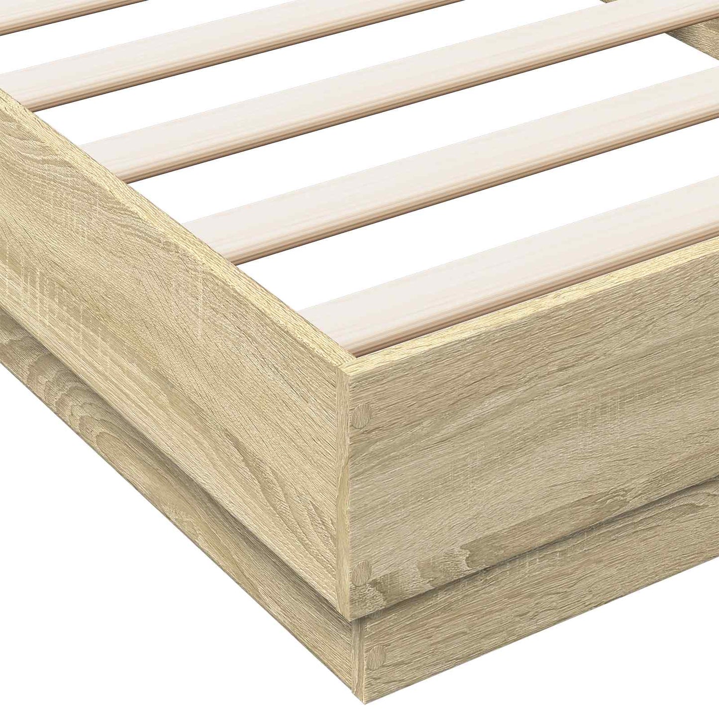 vidaXL Κρεβάτι δαπέδου Sonoma Δρυς 80 x 200 cm Επεξεργασμένο Ξύλο