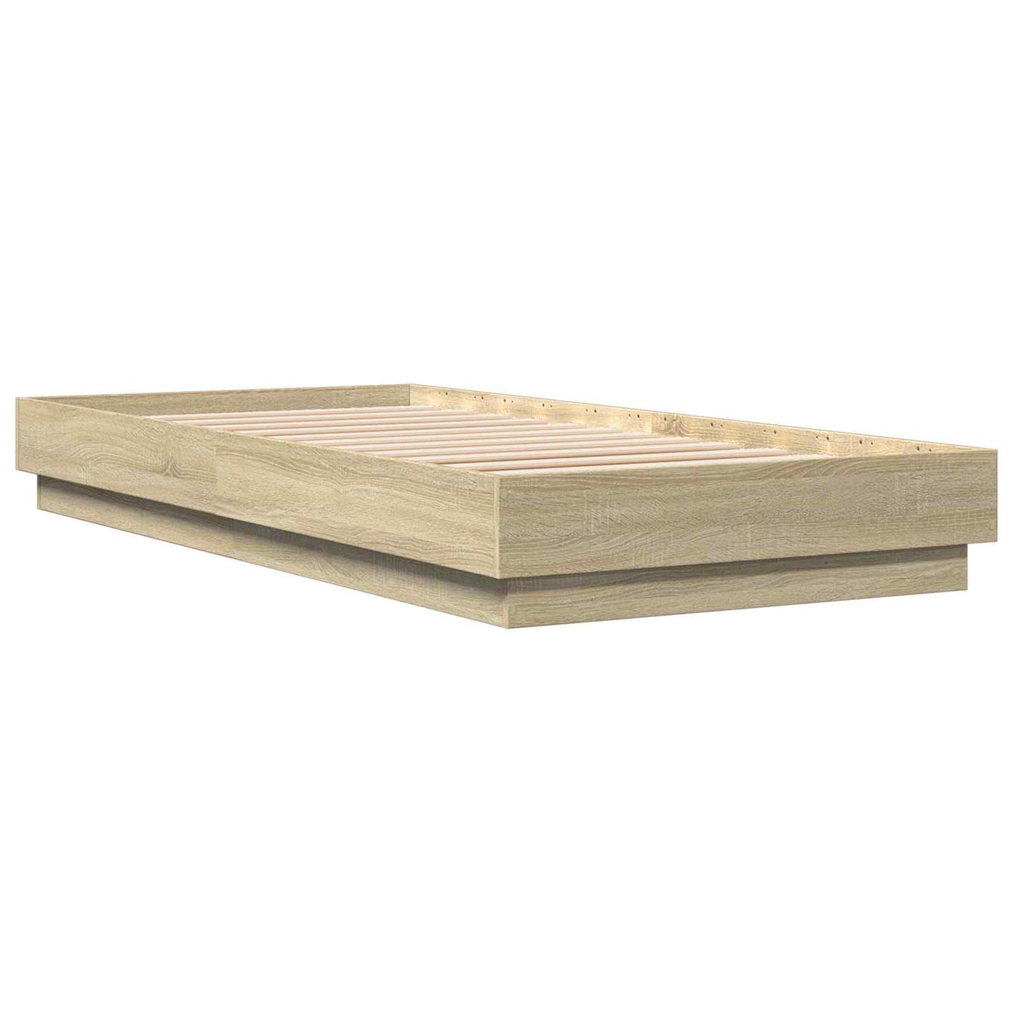 vidaXL Κρεβάτι δαπέδου Sonoma Δρυς 80 x 200 cm Επεξεργασμένο Ξύλο