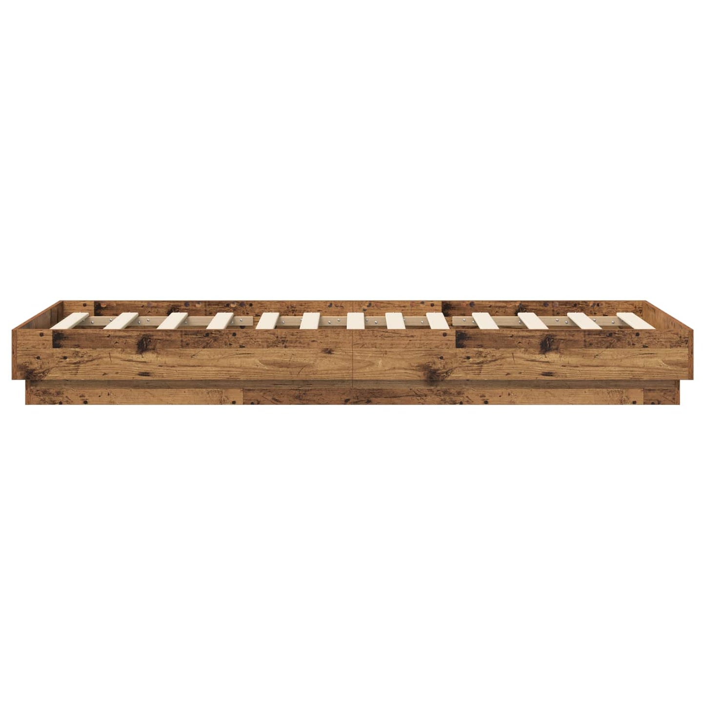 vidaXL Κρεβάτι δαπέδου Παλαιωμένο ξύλο 80 x 200 cm Επεξεργασμένο Ξύλο