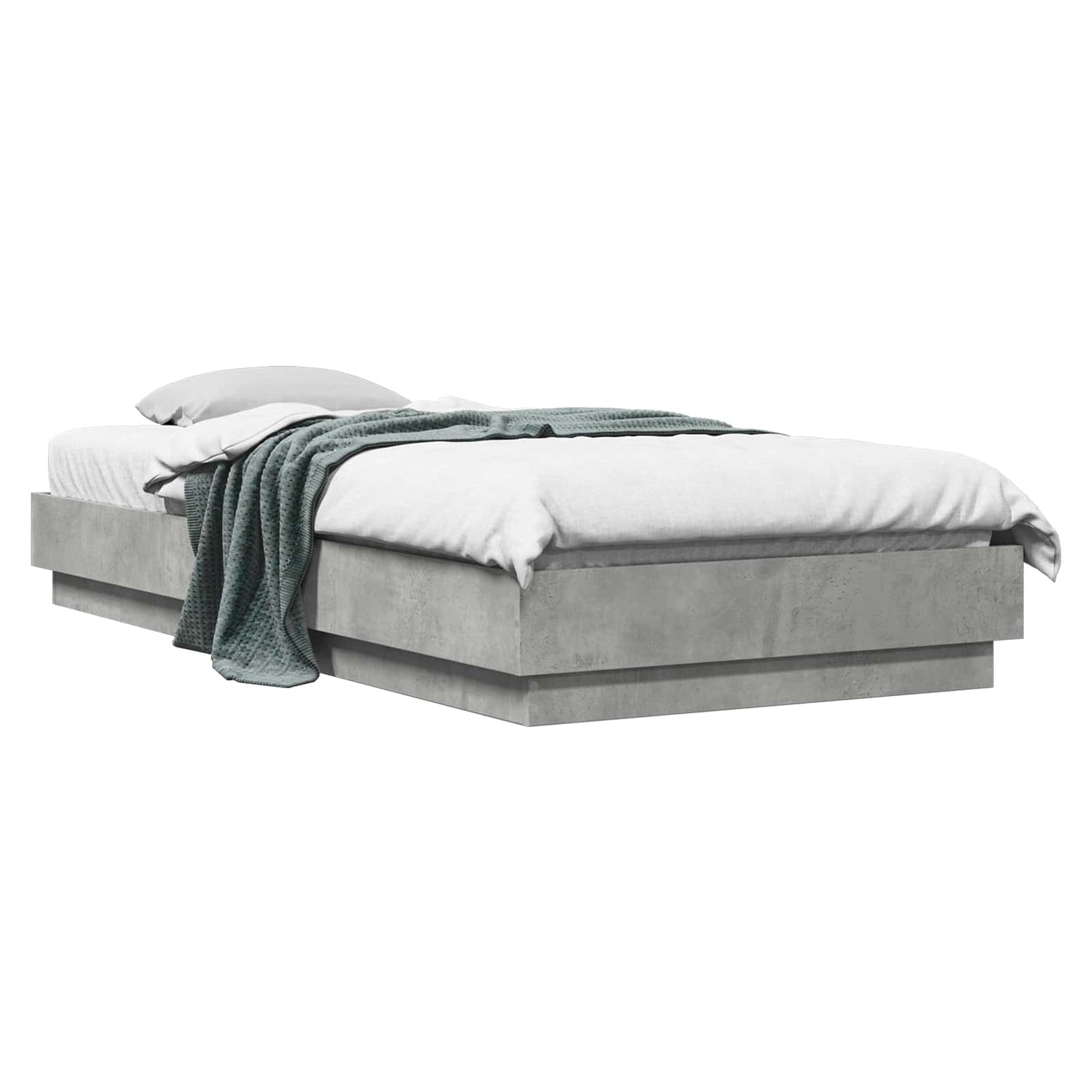 vidaXL Κρεβάτι δαπέδου Γκρι Σκυροδέματος 80 x 200 cm
