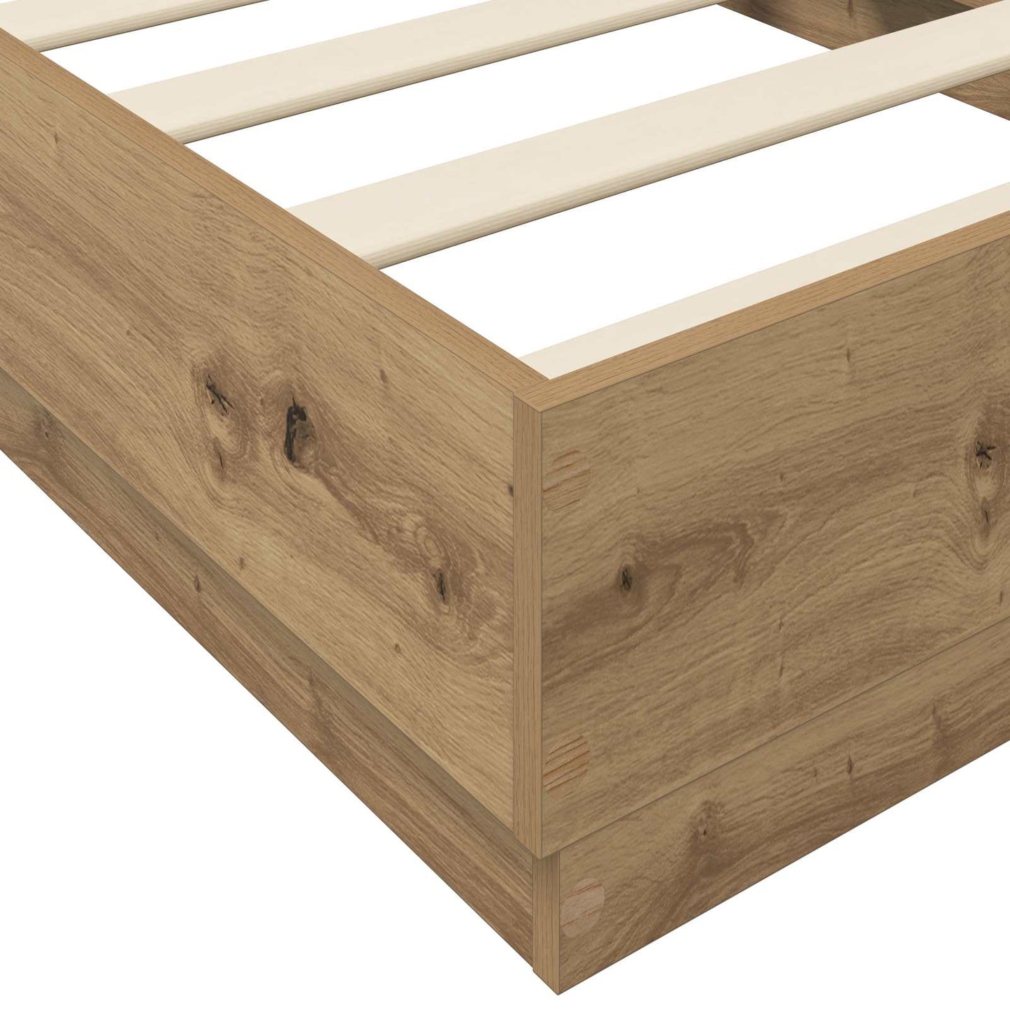 vidaXL Κρεβάτι δαπέδου Artisan Δρυς 80 x 200 cm Επεξεργασμένο Ξύλο