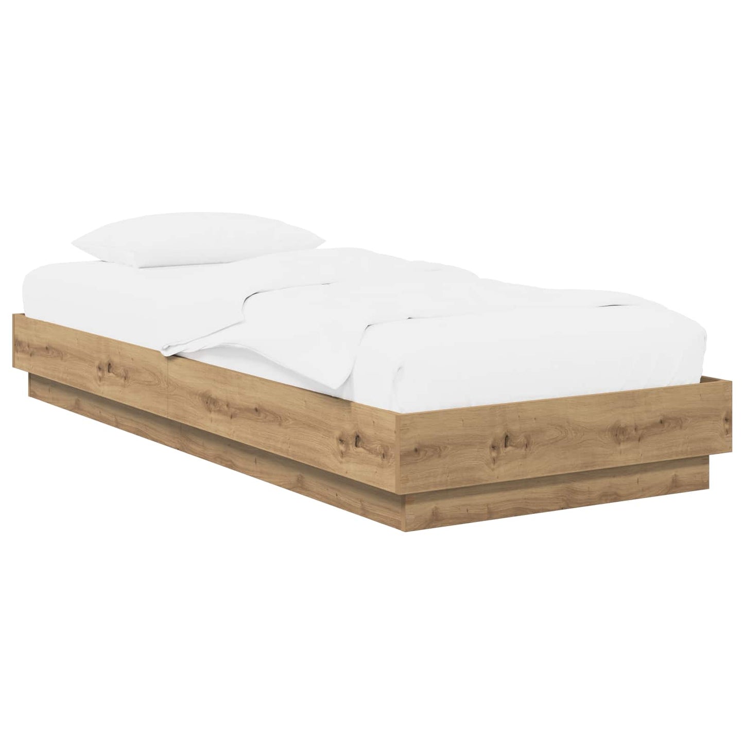 vidaXL Κρεβάτι δαπέδου Artisan Δρυς 80 x 200 cm Επεξεργασμένο Ξύλο
