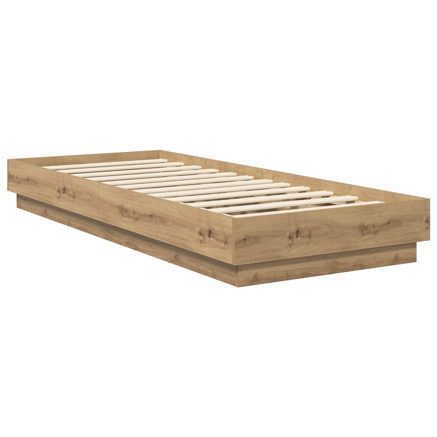 vidaXL Κρεβάτι δαπέδου Artisan Δρυς 80 x 200 cm Επεξεργασμένο Ξύλο