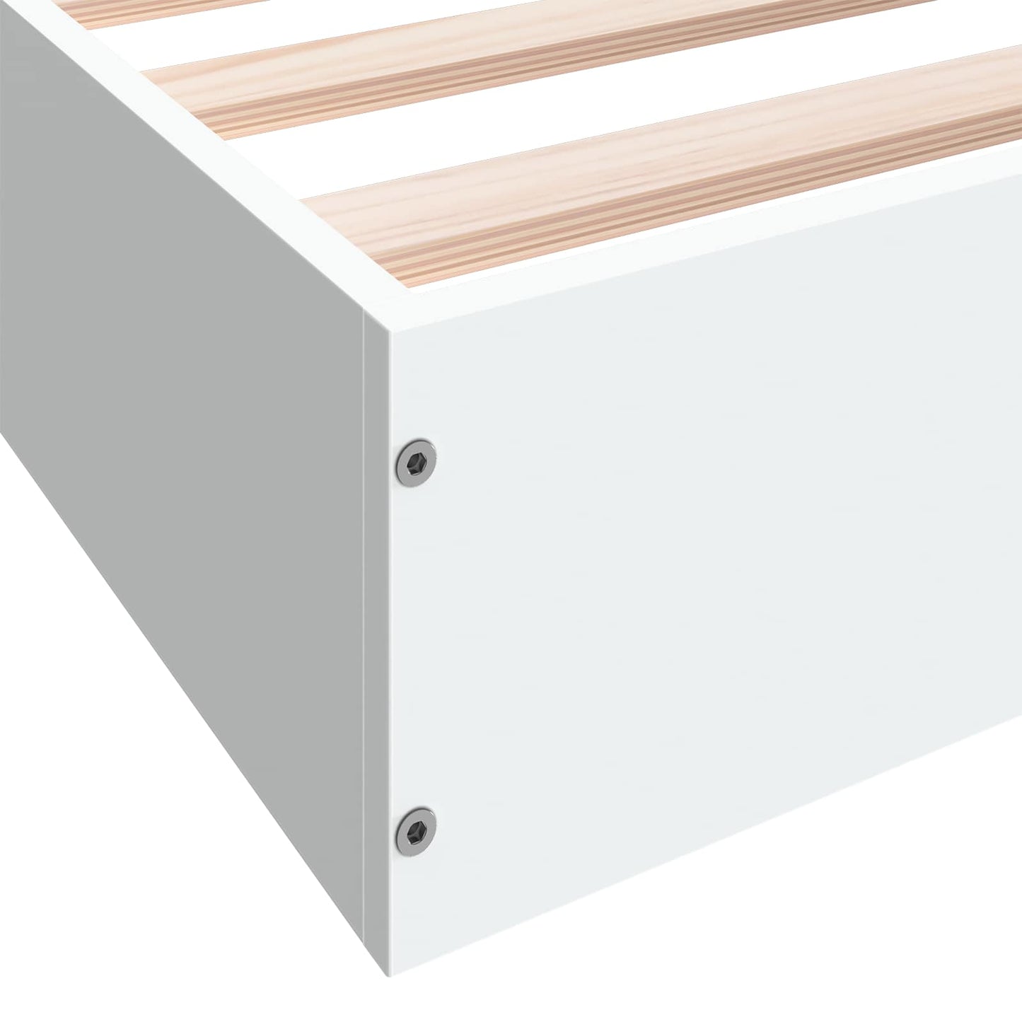 vidaXL Κρεβάτι δαπέδου Λευκό 80 x 200 cm Επεξεργασμένο Ξύλο