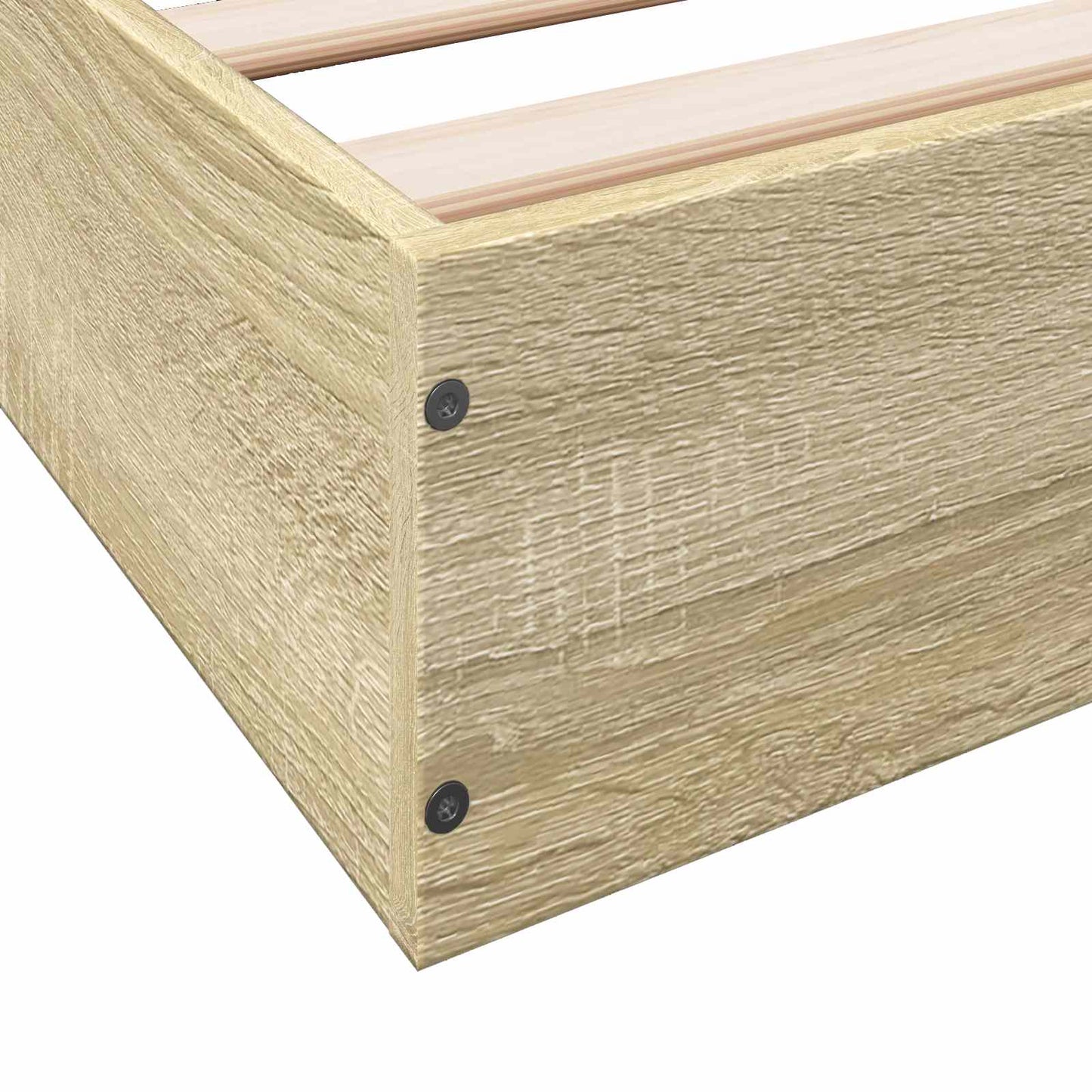 vidaXL Κρεβάτι δαπέδου Sonoma Δρυς 80 x 200 cm Επεξεργασμένο Ξύλο