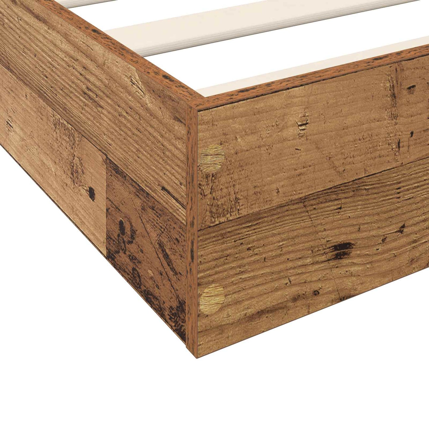vidaXL Κρεβάτι δαπέδου Παλαιωμένο ξύλο 80 x 200 cm Επεξεργασμένο Ξύλο