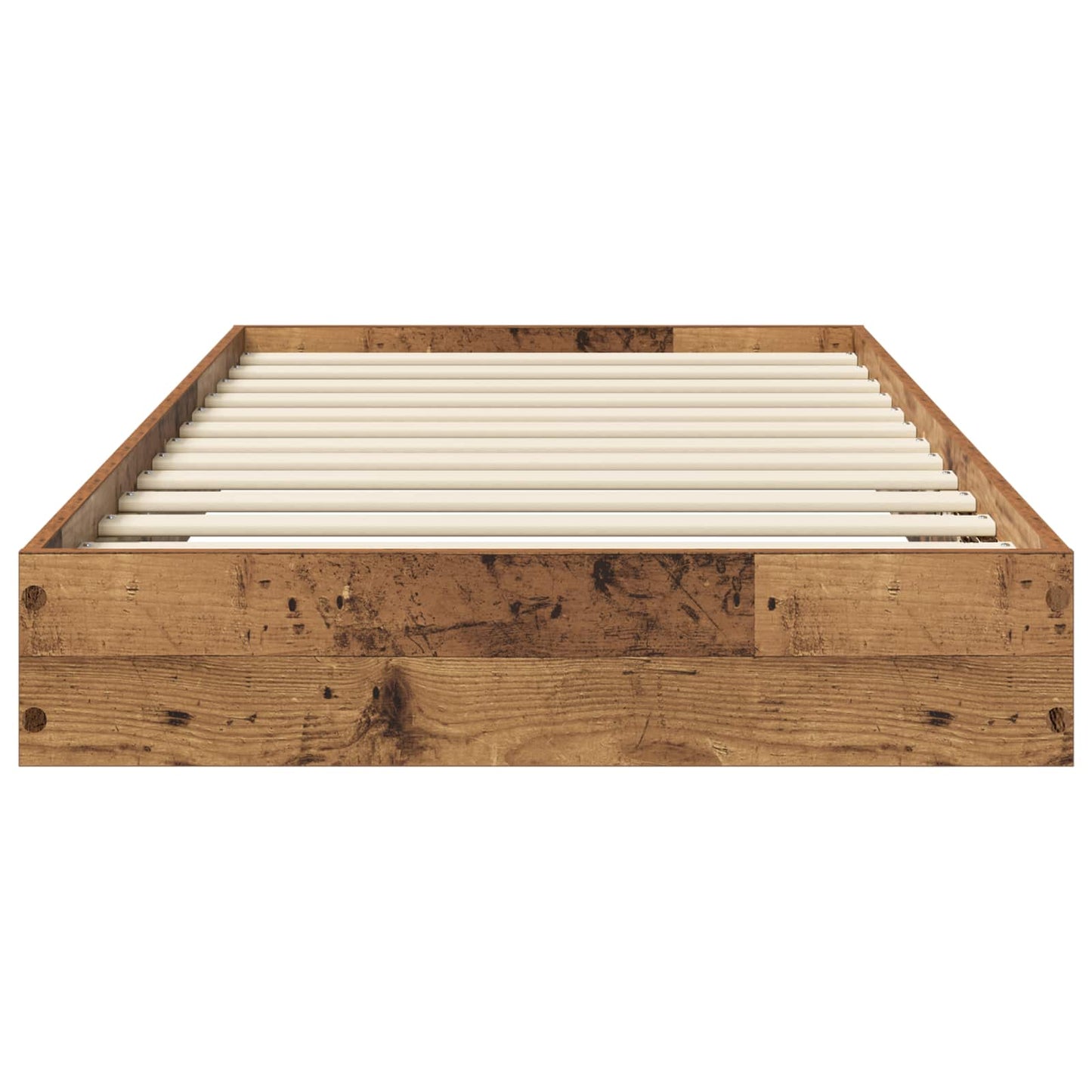 vidaXL Κρεβάτι δαπέδου Παλαιωμένο ξύλο 80 x 200 cm Επεξεργασμένο Ξύλο