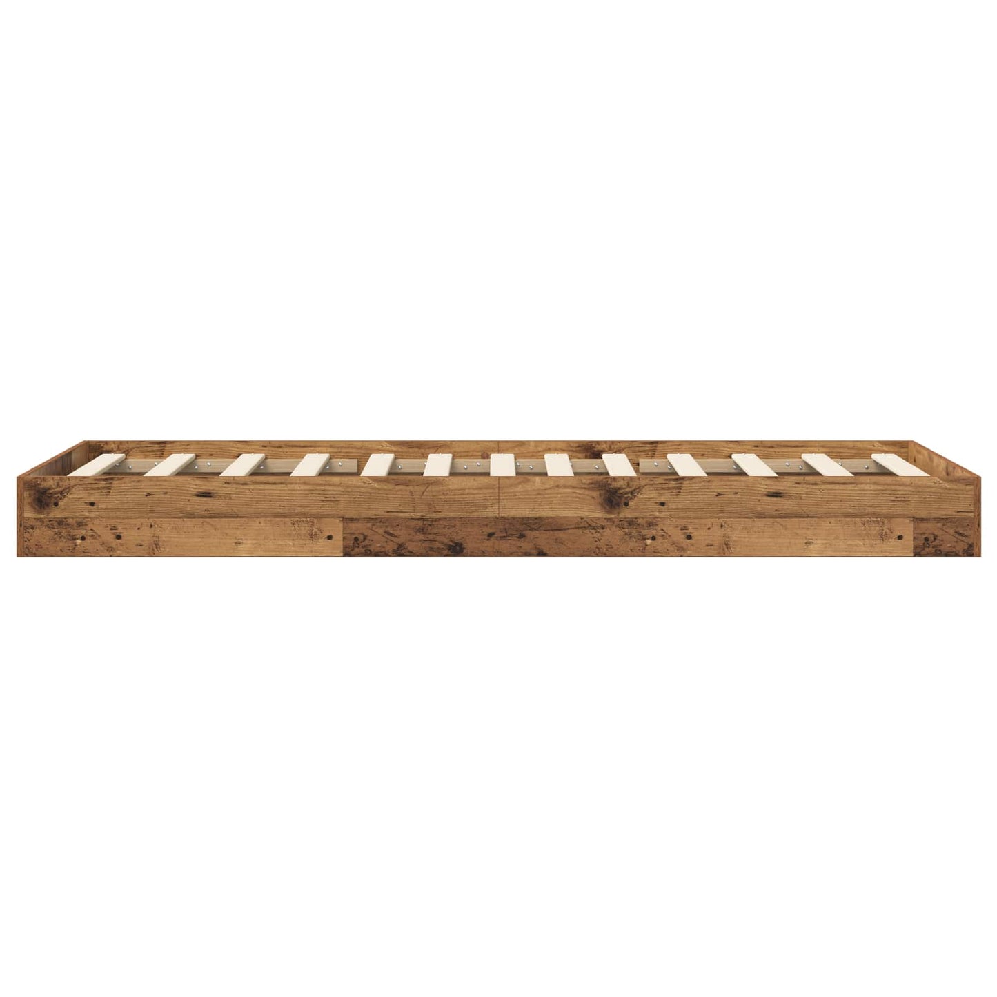 vidaXL Κρεβάτι δαπέδου Παλαιωμένο ξύλο 80 x 200 cm Επεξεργασμένο Ξύλο