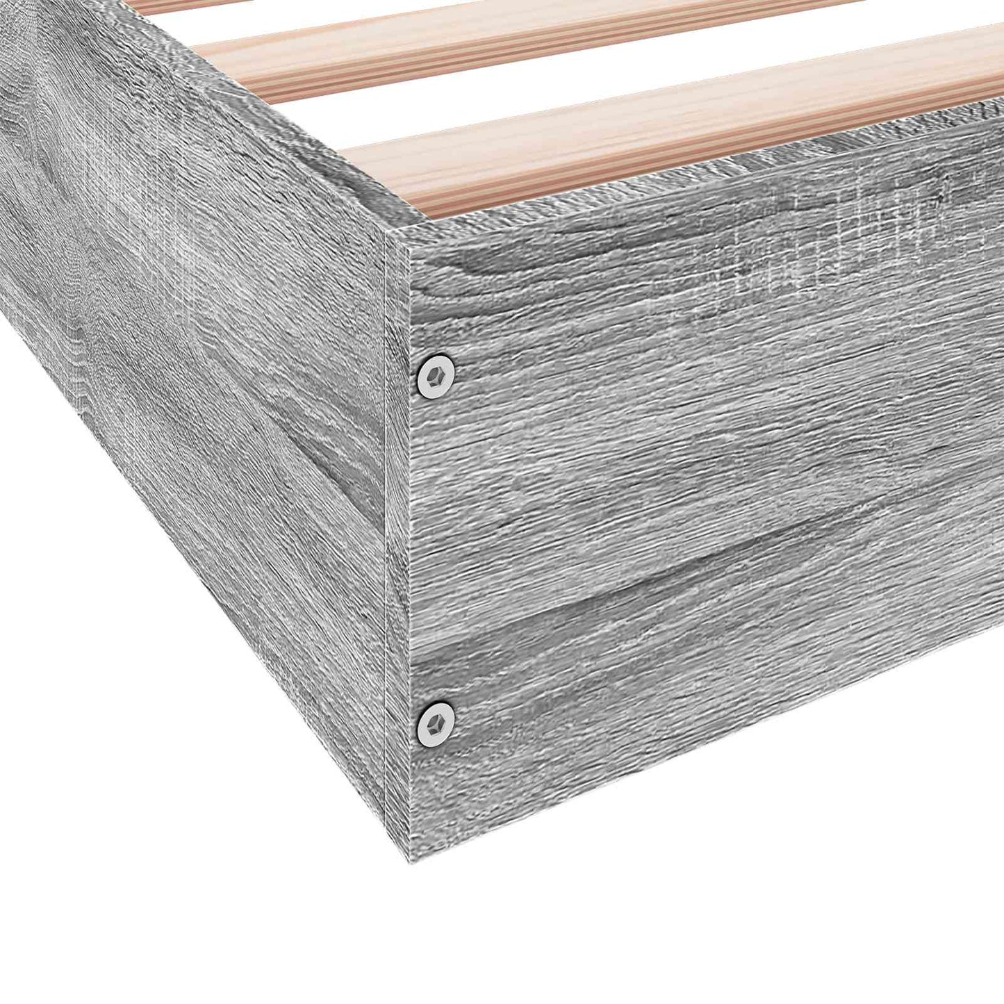 vidaXL Κρεβάτι δαπέδου Γκρι Sonoma 80 x 200 cm Επεξεργασμένο Ξύλο