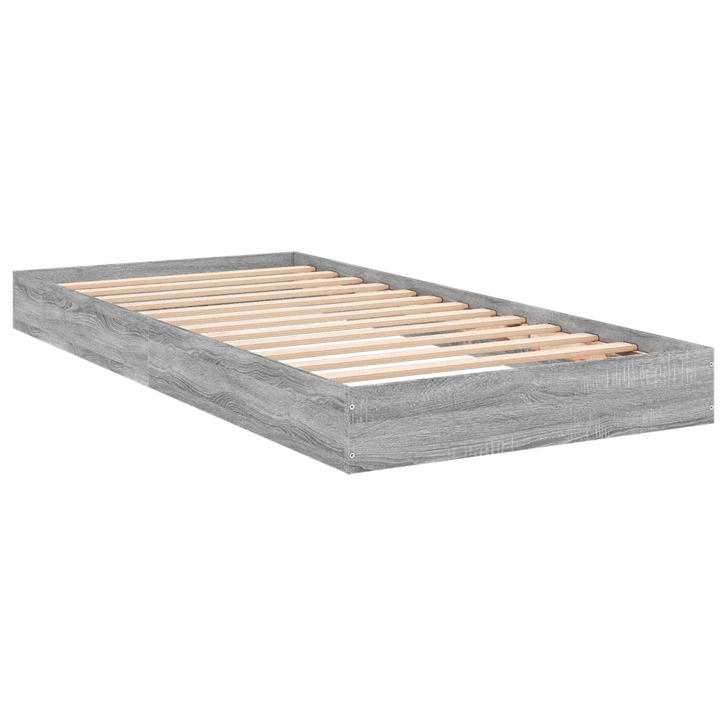 vidaXL Κρεβάτι δαπέδου Γκρι Sonoma 80 x 200 cm Επεξεργασμένο Ξύλο
