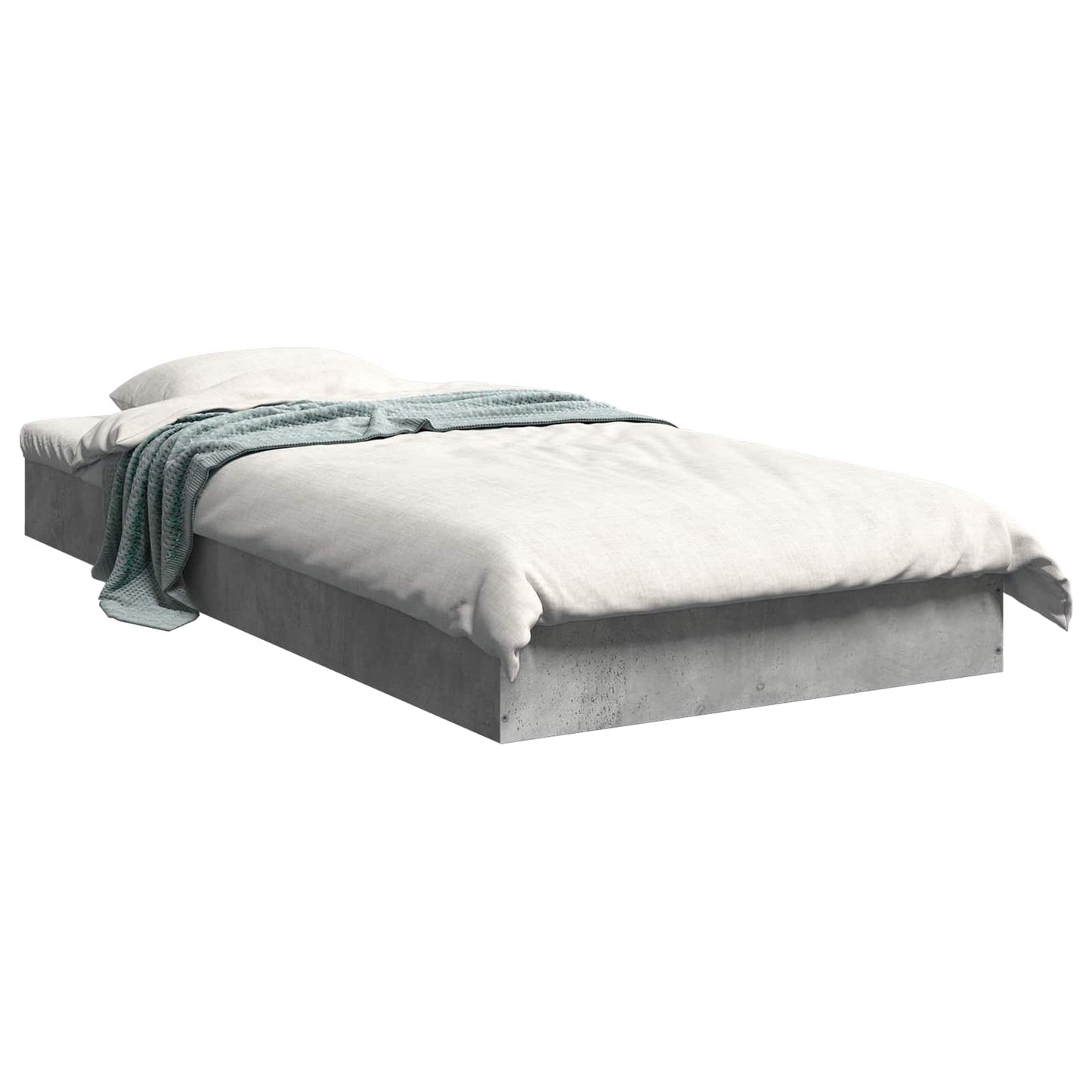 vidaXL Κρεβάτι δαπέδου Γκρι Σκυροδέματος 80 x 200 cm