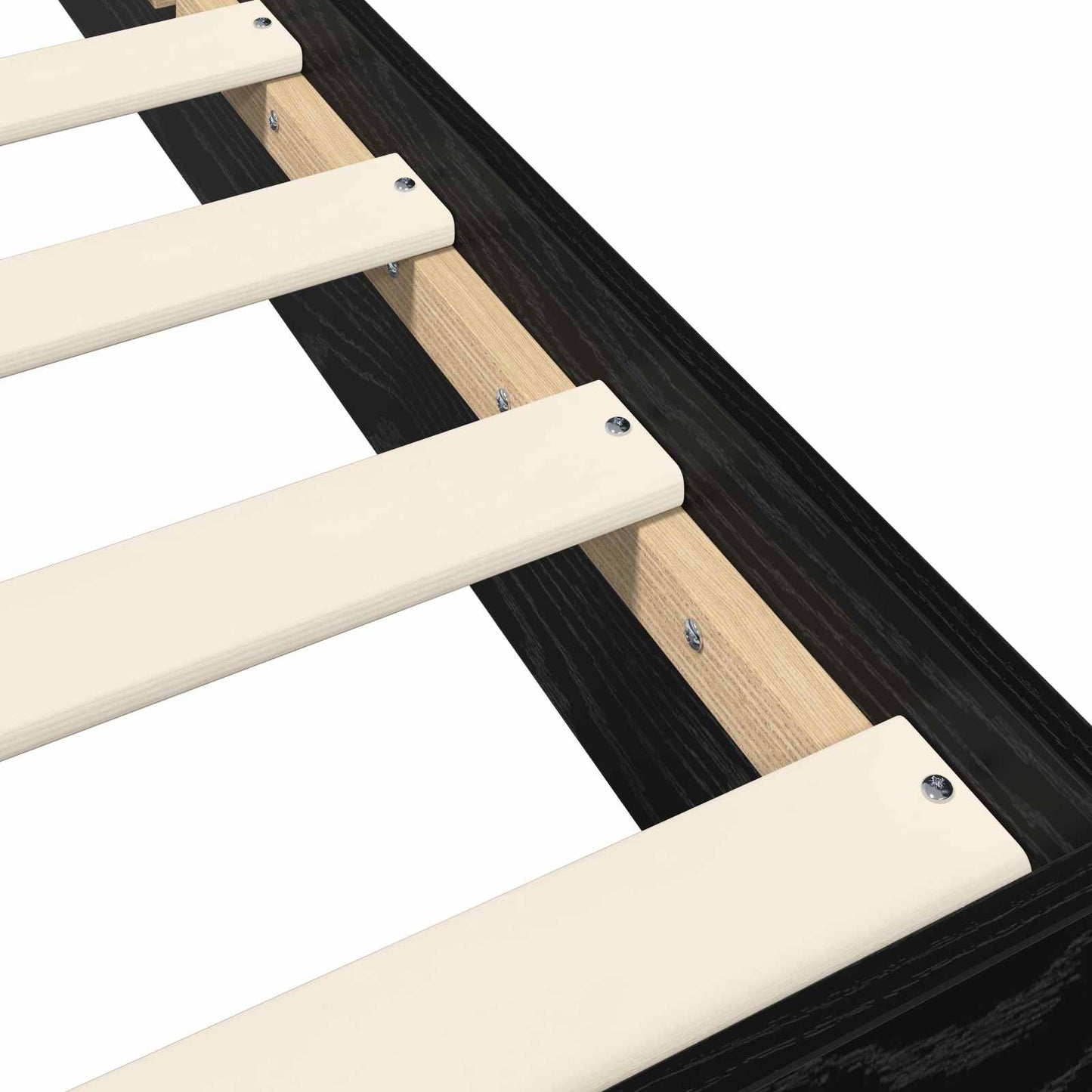vidaXL Κρεβάτι δαπέδου Μαύρη Δρυς 80 x 200 cm Επεξεργασμένο Ξύλο