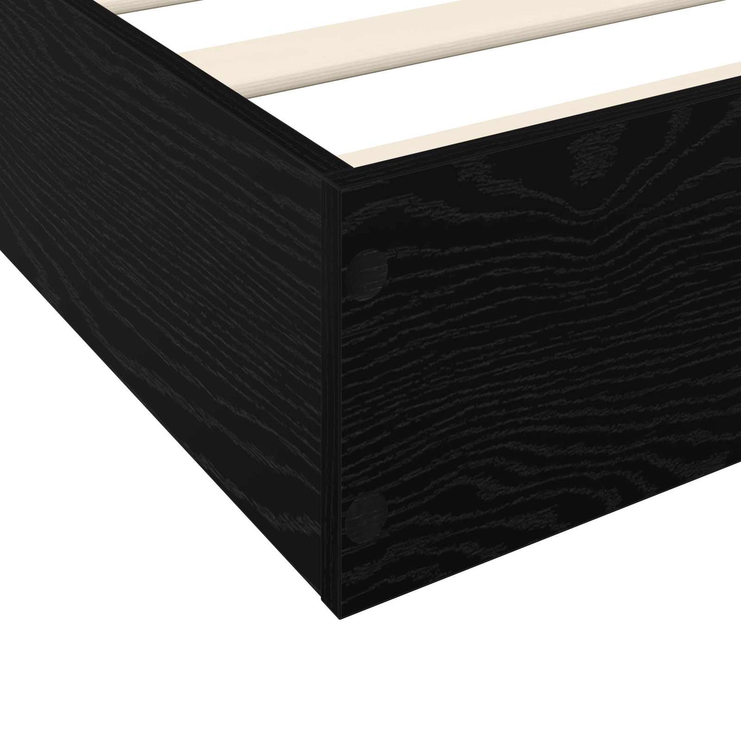 vidaXL Κρεβάτι δαπέδου Μαύρη Δρυς 80 x 200 cm Επεξεργασμένο Ξύλο