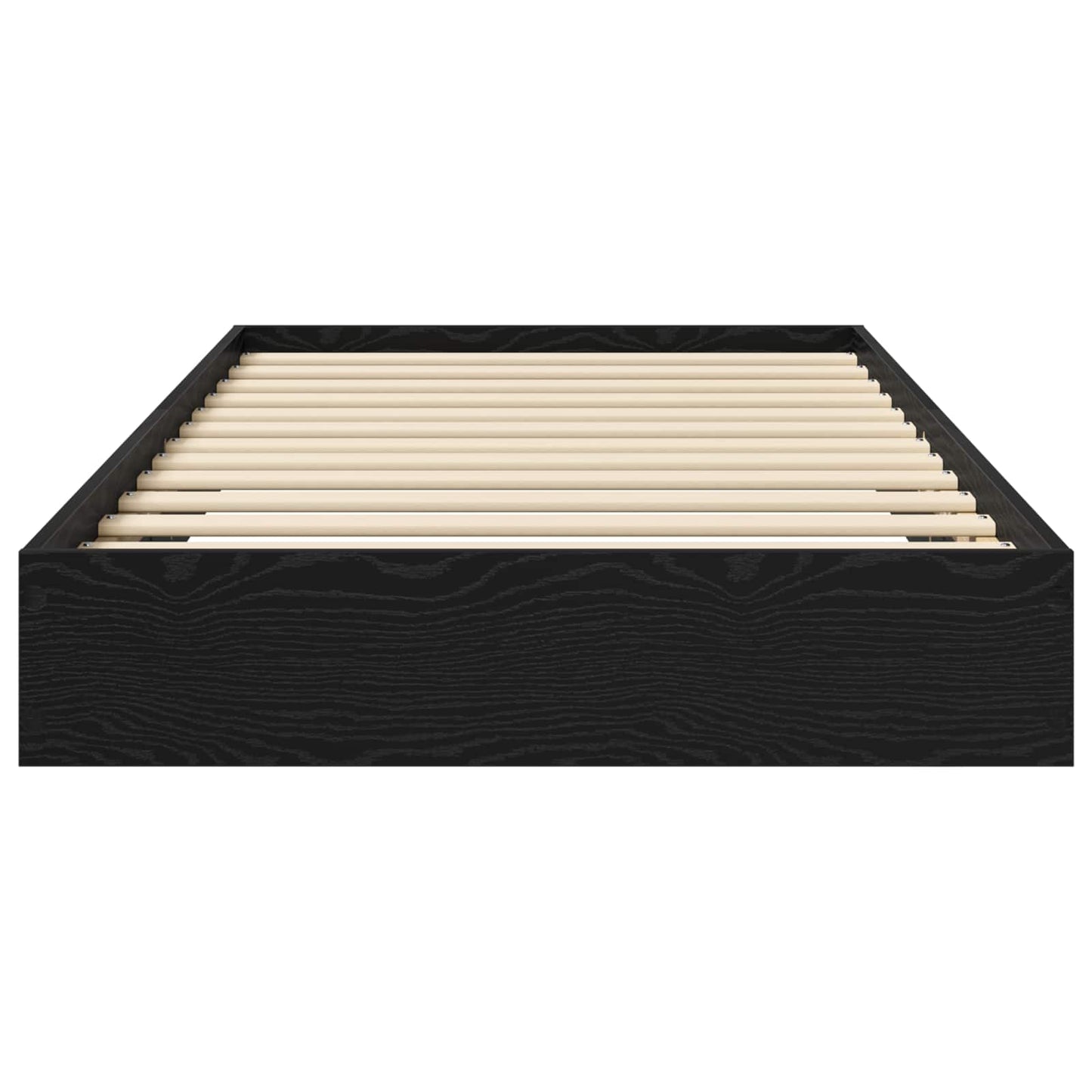 vidaXL Κρεβάτι δαπέδου Μαύρη Δρυς 80 x 200 cm Επεξεργασμένο Ξύλο