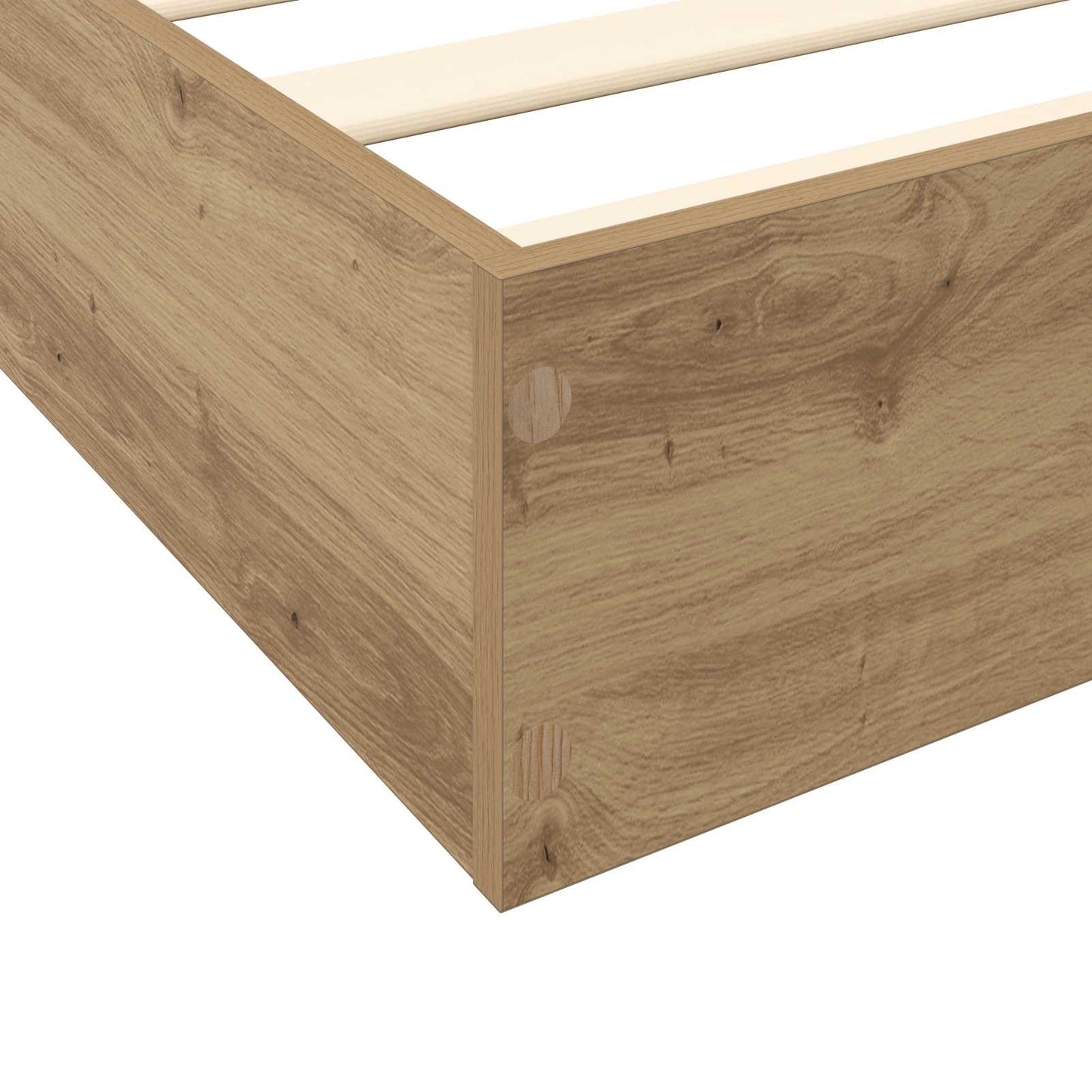 vidaXL Κρεβάτι δαπέδου Artisan Δρυς 80 x 200 cm Επεξεργασμένο Ξύλο