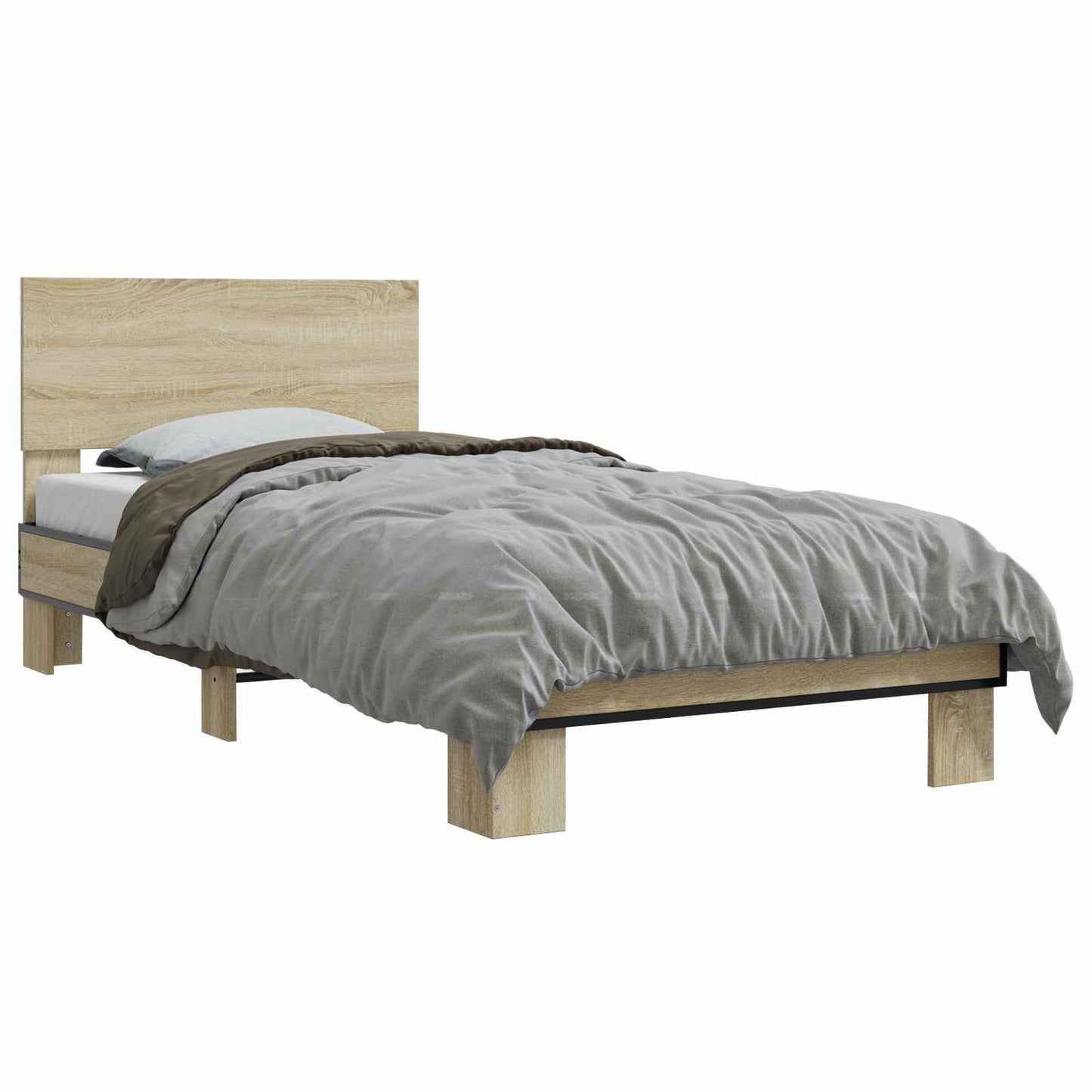 vidaXL Κρεβάτι με Κεφαλάρι Sonoma Δρυς 80 x 200 cm Επεξεργασμένο Ξύλο