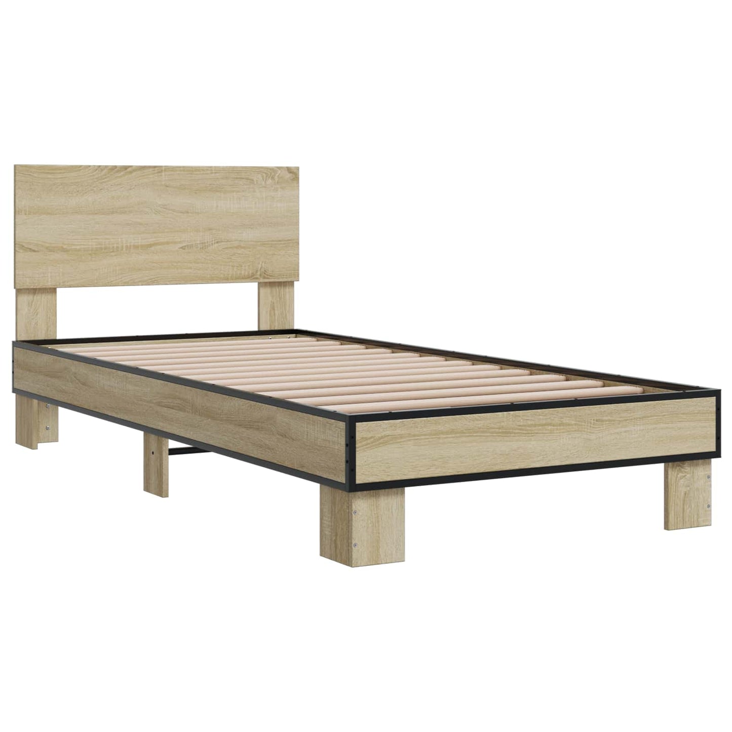 vidaXL Κρεβάτι με Κεφαλάρι Sonoma Δρυς 80 x 200 cm Επεξεργασμένο Ξύλο