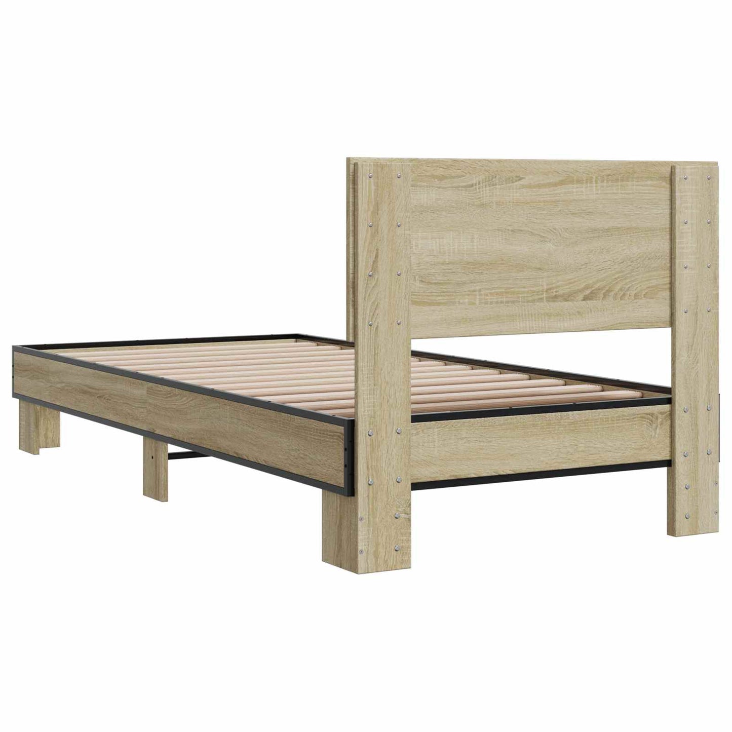 vidaXL Κρεβάτι με Κεφαλάρι Sonoma Δρυς 80 x 200 cm Επεξεργασμένο Ξύλο