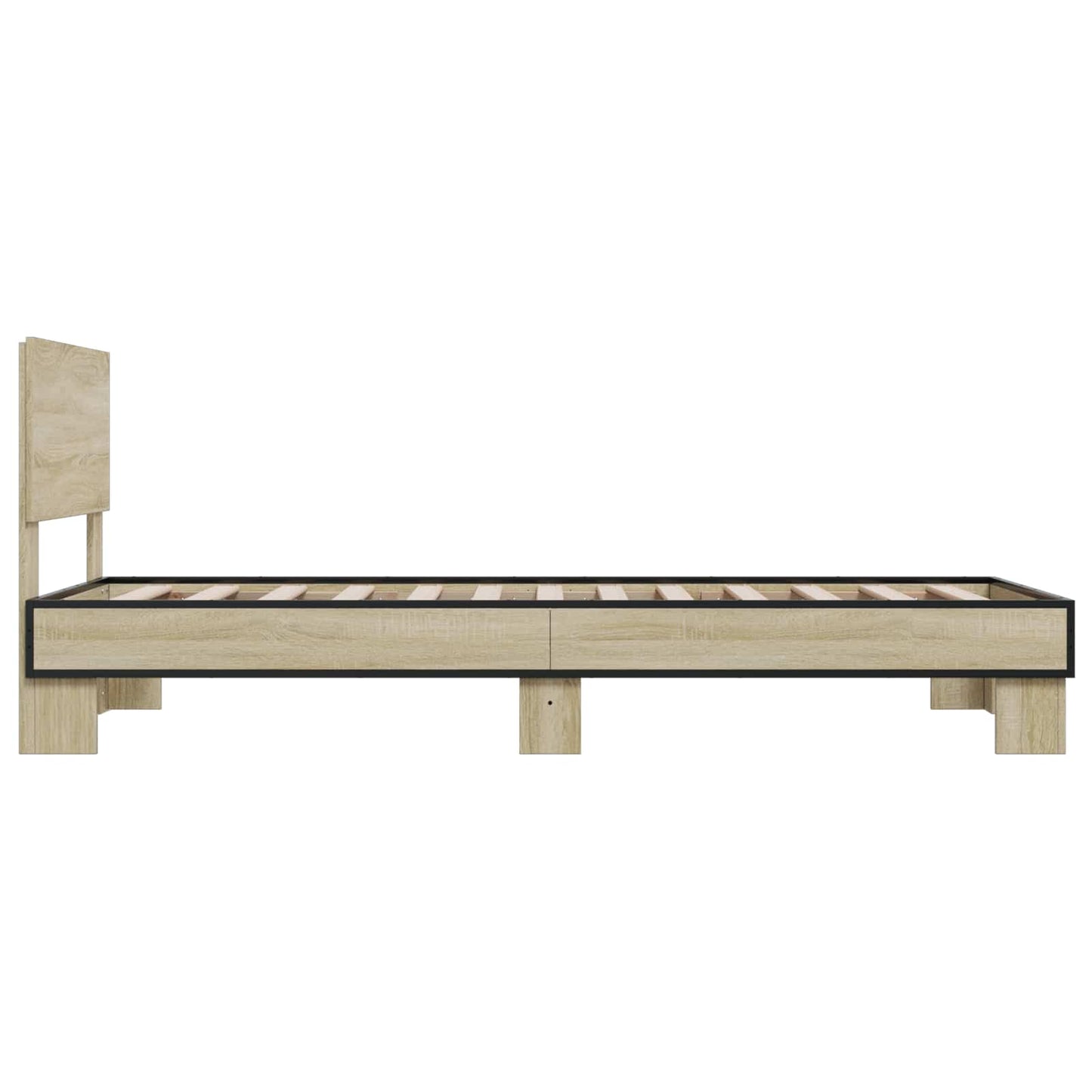 vidaXL Κρεβάτι με Κεφαλάρι Sonoma Δρυς 80 x 200 cm Επεξεργασμένο Ξύλο