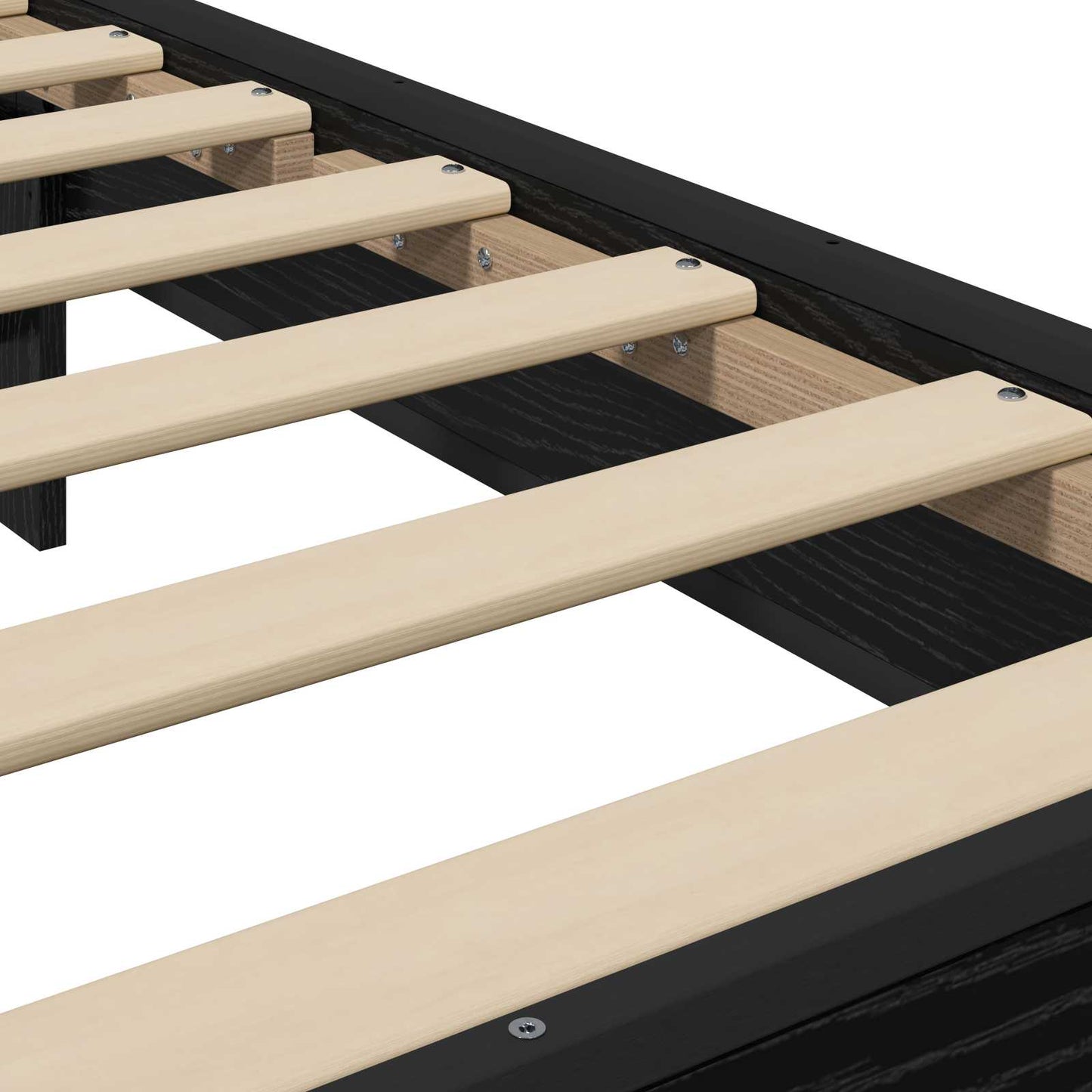 vidaXL Κρεβάτι με Κεφαλάρι Μαύρη Δρυς 80 x 200 cm Επεξεργασμένο Ξύλο