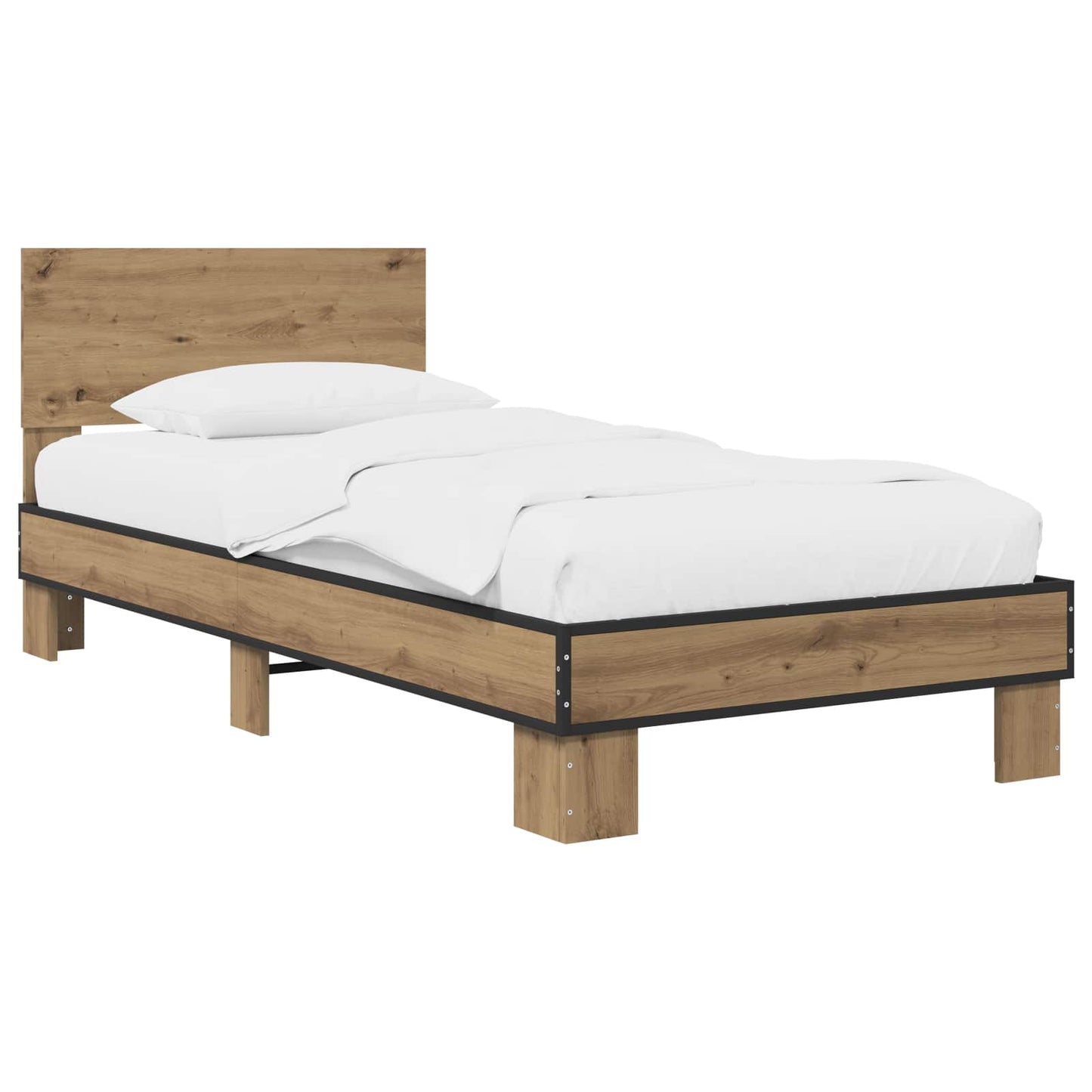 vidaXL Κρεβάτι με Κεφαλάρι Artisan Δρυς 80 x 200 cm Επεξεργασμένο Ξύλο