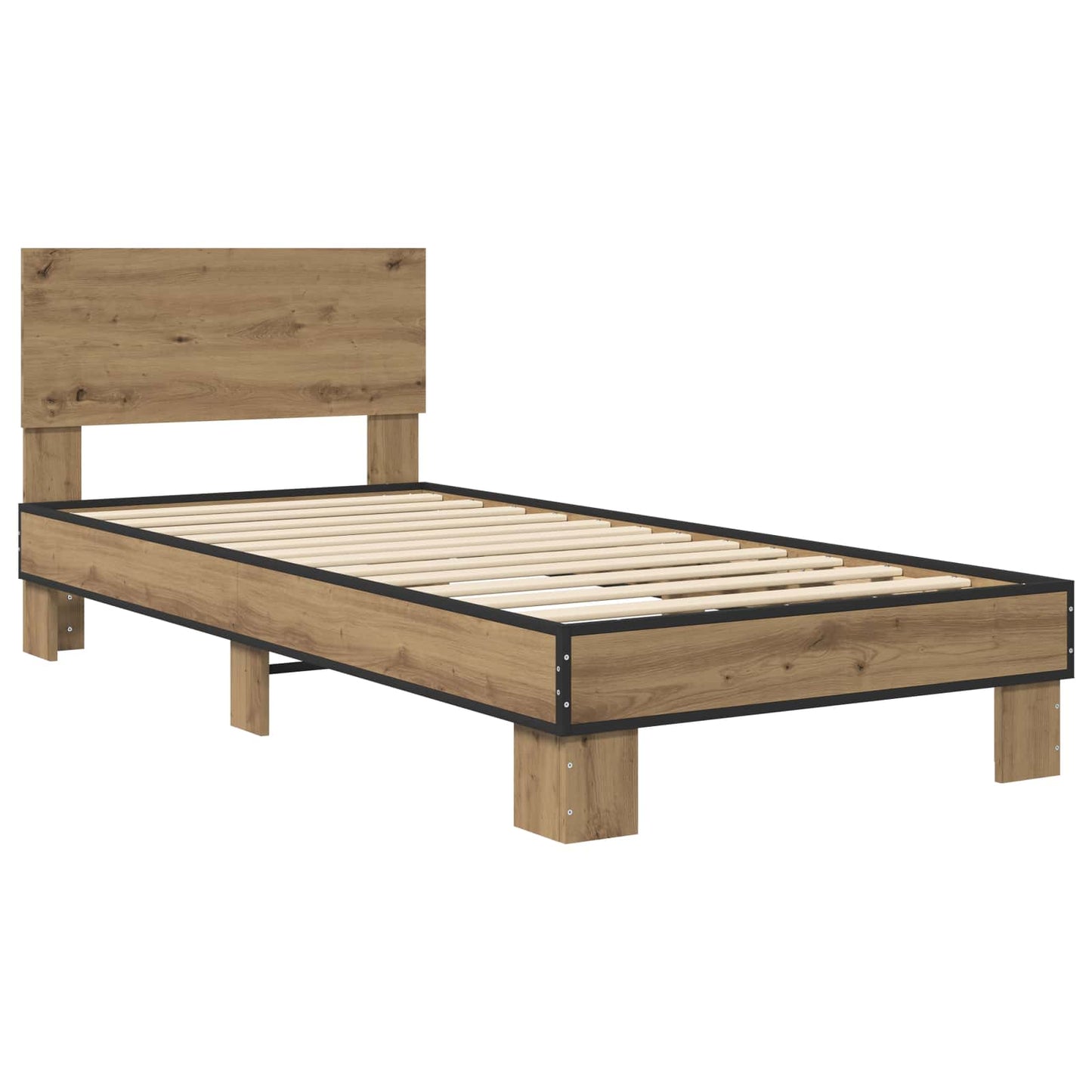 vidaXL Κρεβάτι με Κεφαλάρι Artisan Δρυς 80 x 200 cm Επεξεργασμένο Ξύλο