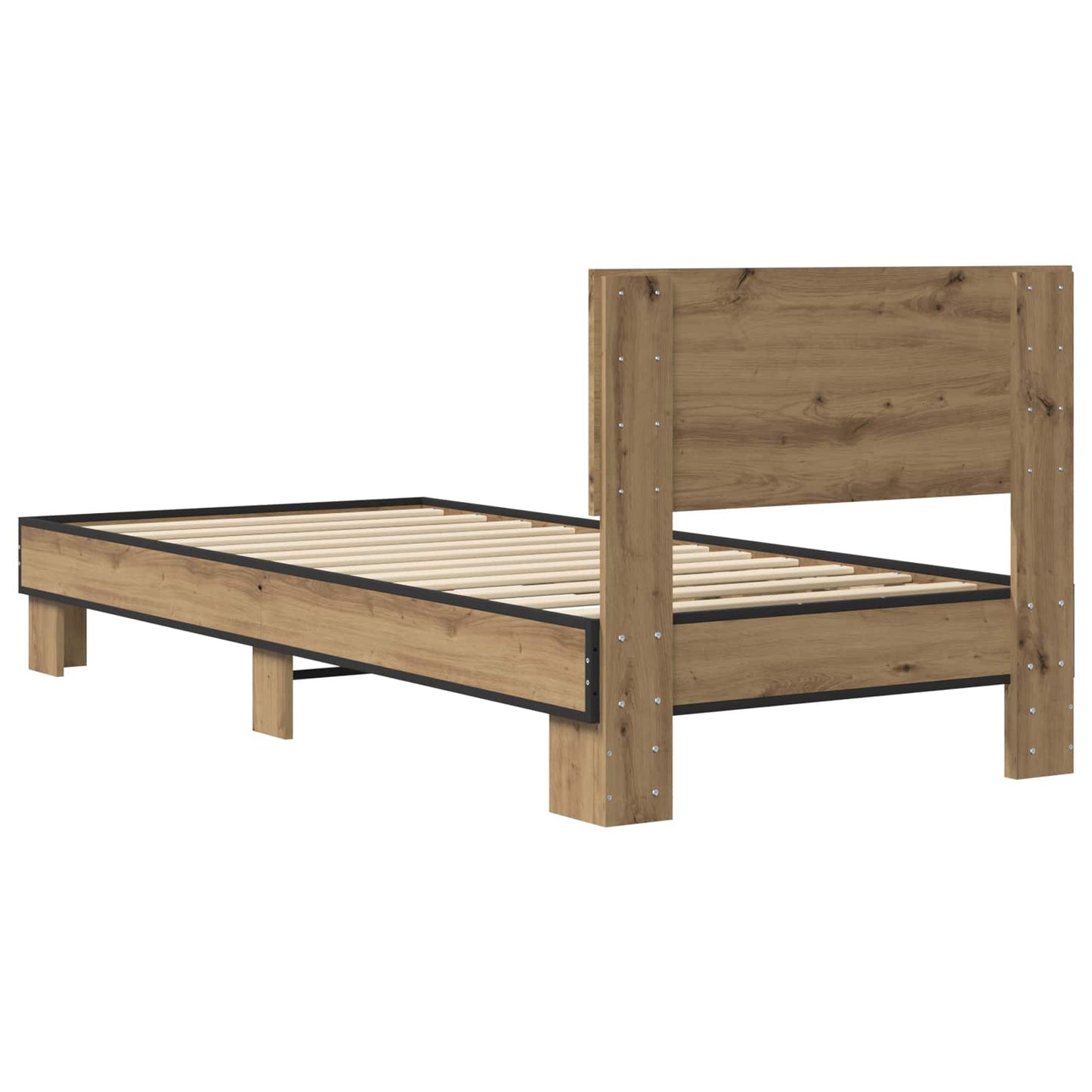 vidaXL Κρεβάτι με Κεφαλάρι Artisan Δρυς 80 x 200 cm Επεξεργασμένο Ξύλο