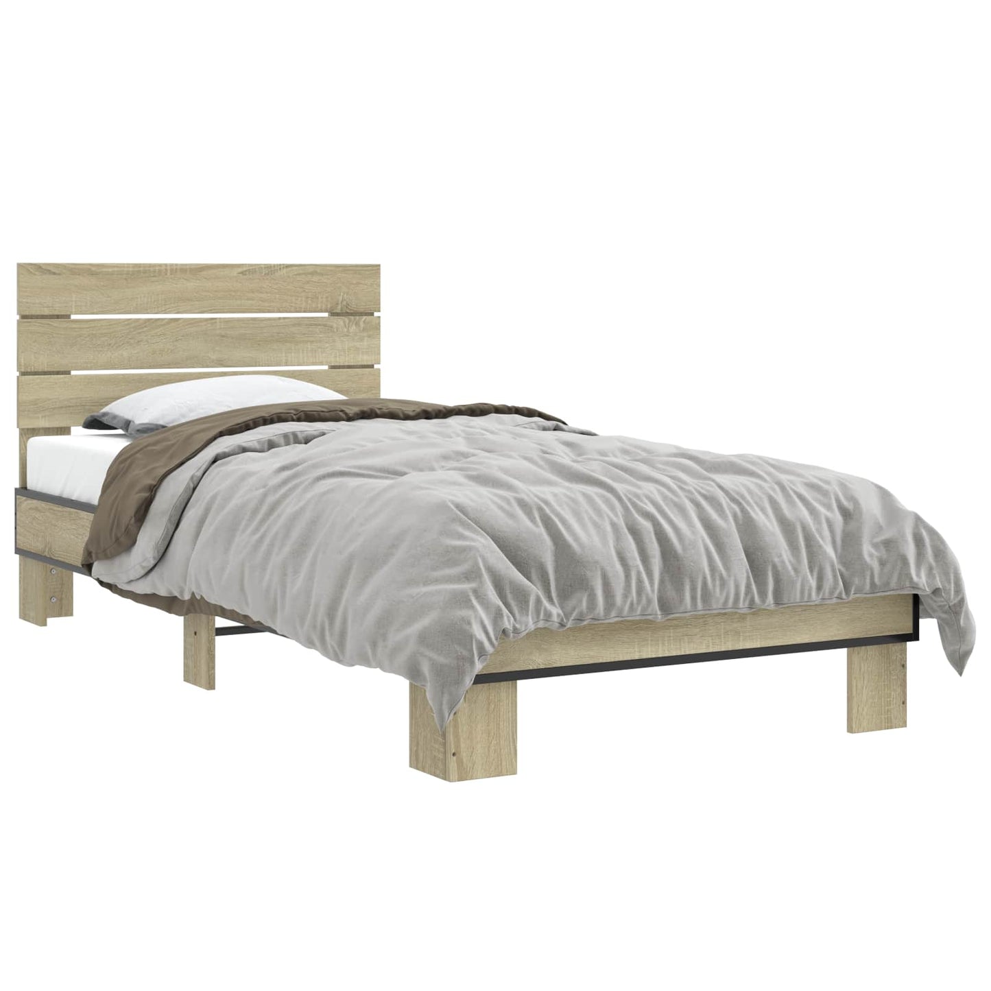 vidaXL Κρεβάτι με Κεφαλάρι Sonoma Δρυς 80 x 200 cm Επεξεργασμένο Ξύλο