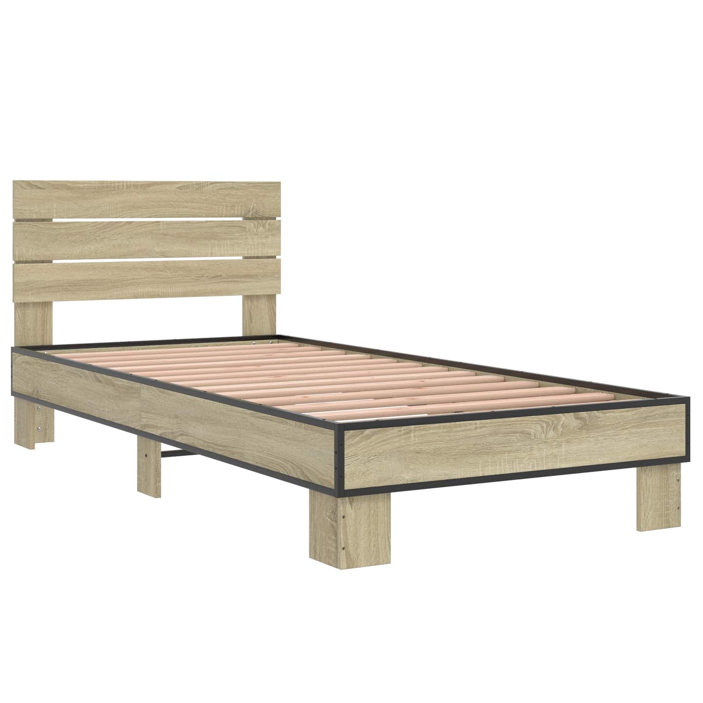 vidaXL Κρεβάτι με Κεφαλάρι Sonoma Δρυς 80 x 200 cm Επεξεργασμένο Ξύλο